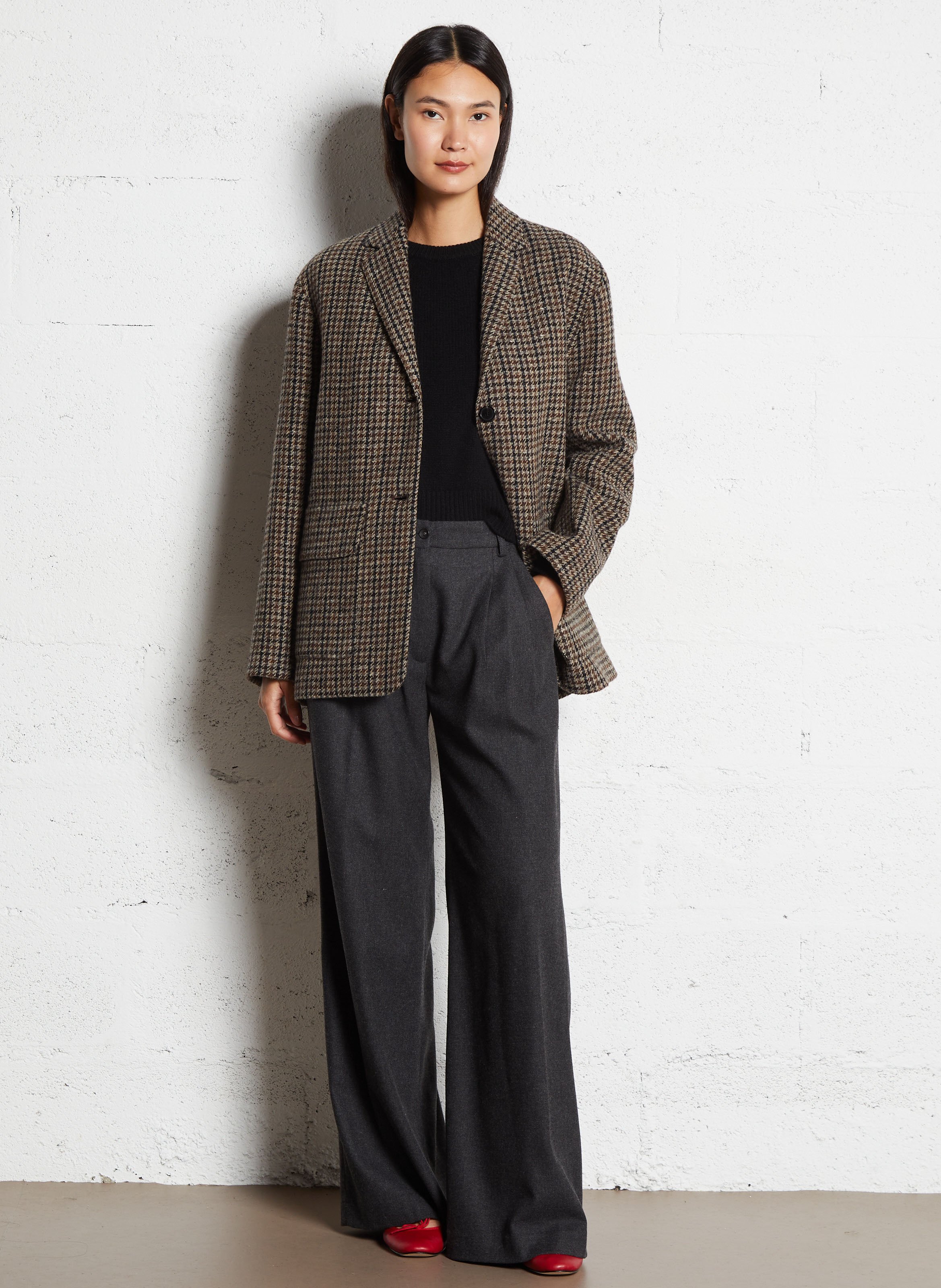 Veste de tailleur en laine vierge mélangée MASSCOB Multicolore