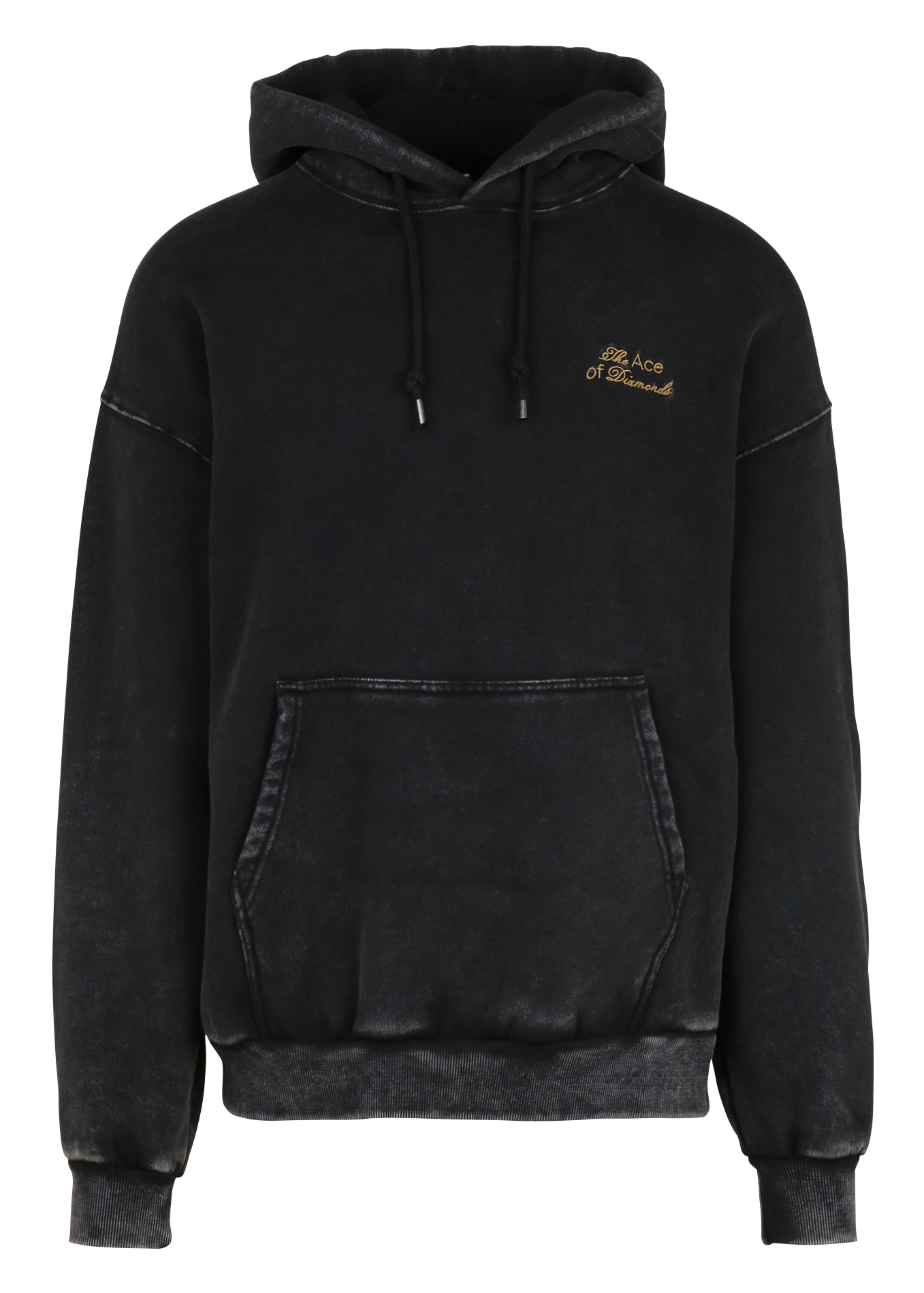 Sweat oversize à capuche en coton mélangé SOLID Noir