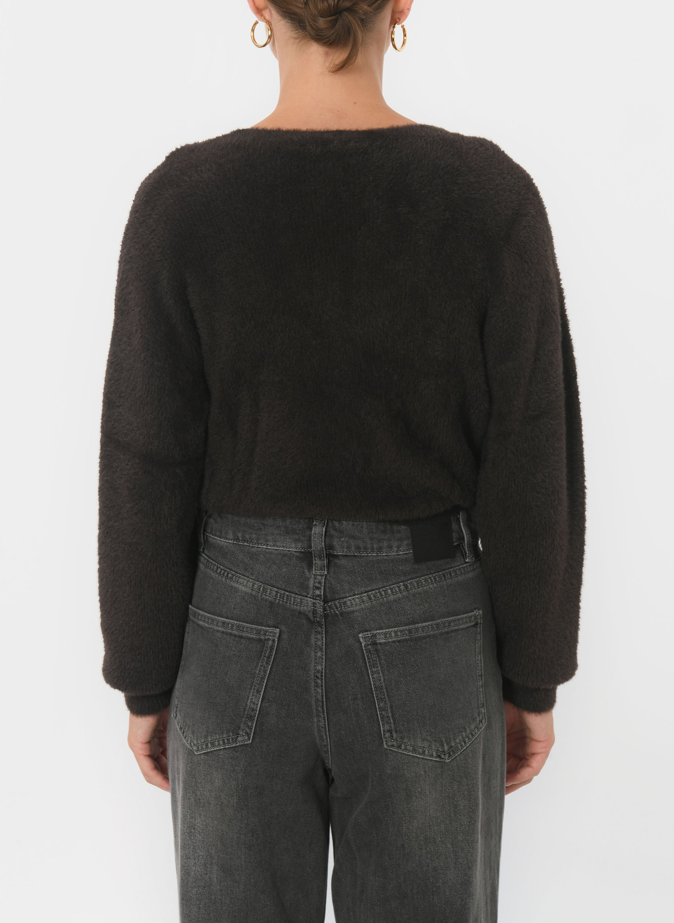 Gilet oversize col V KOOKAI Marron