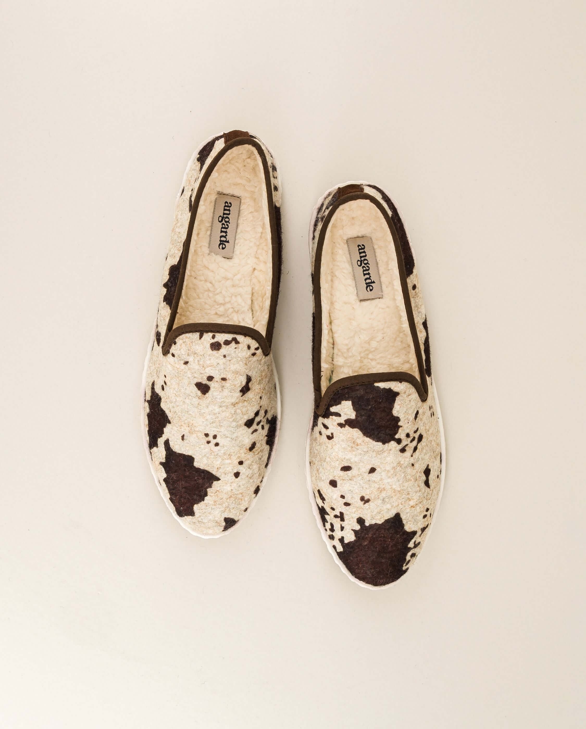 Limited edition women's slipper, cow ANGARDE Brown