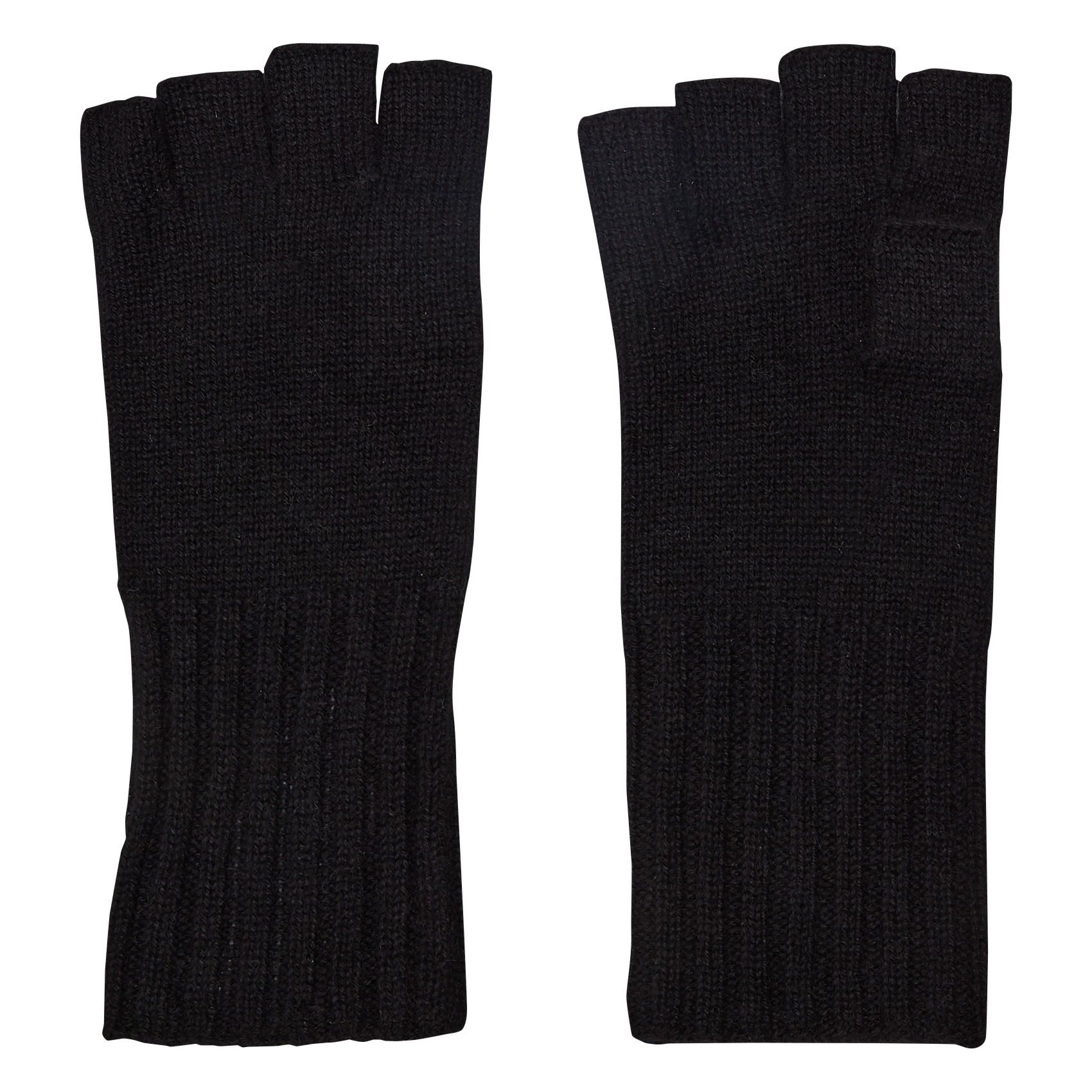 Einfarbige Kaschmir-Handschuhe MAISON 123 Schwarz