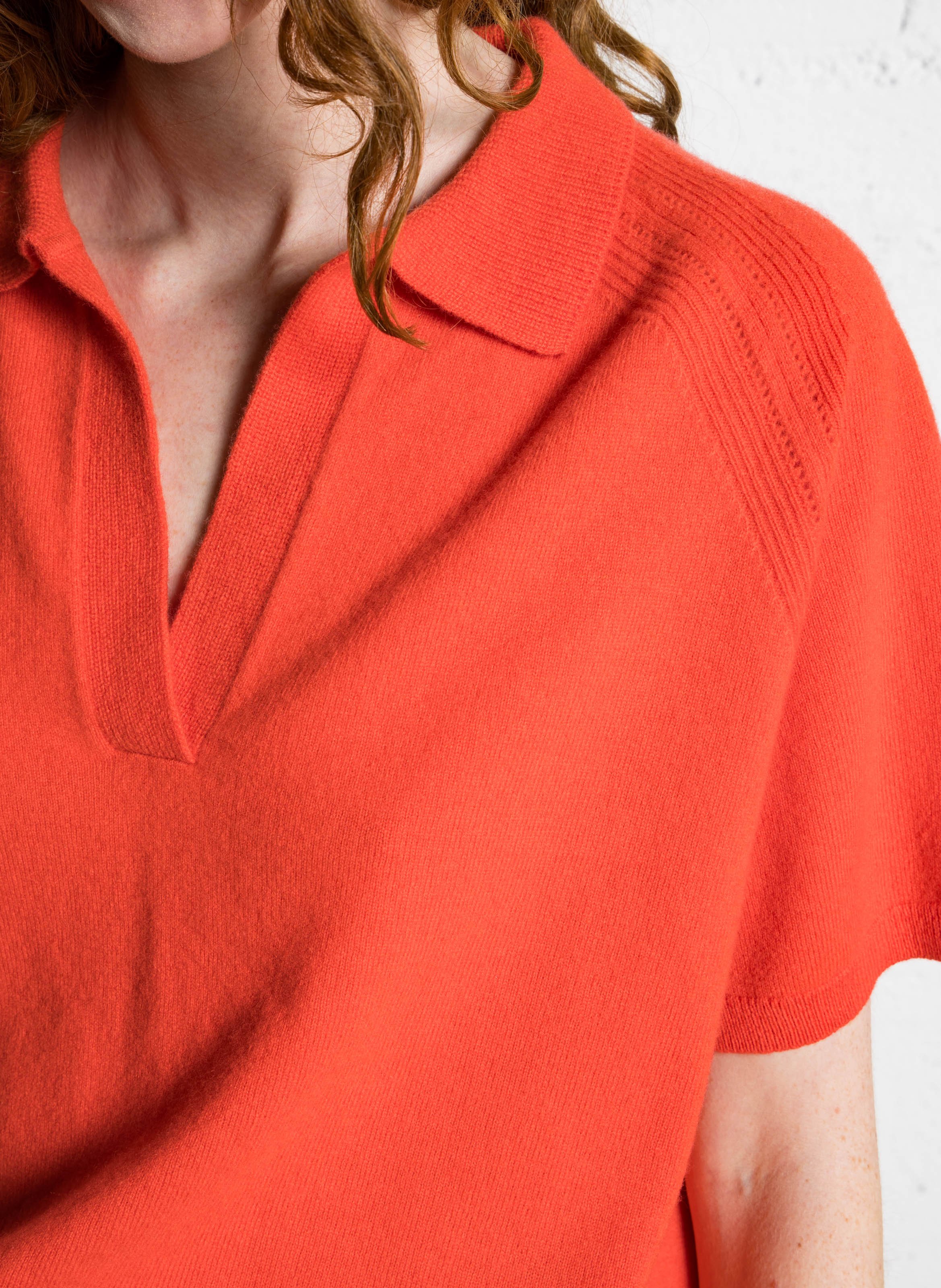 Pull ample uni en laine SUNCOO Rouge