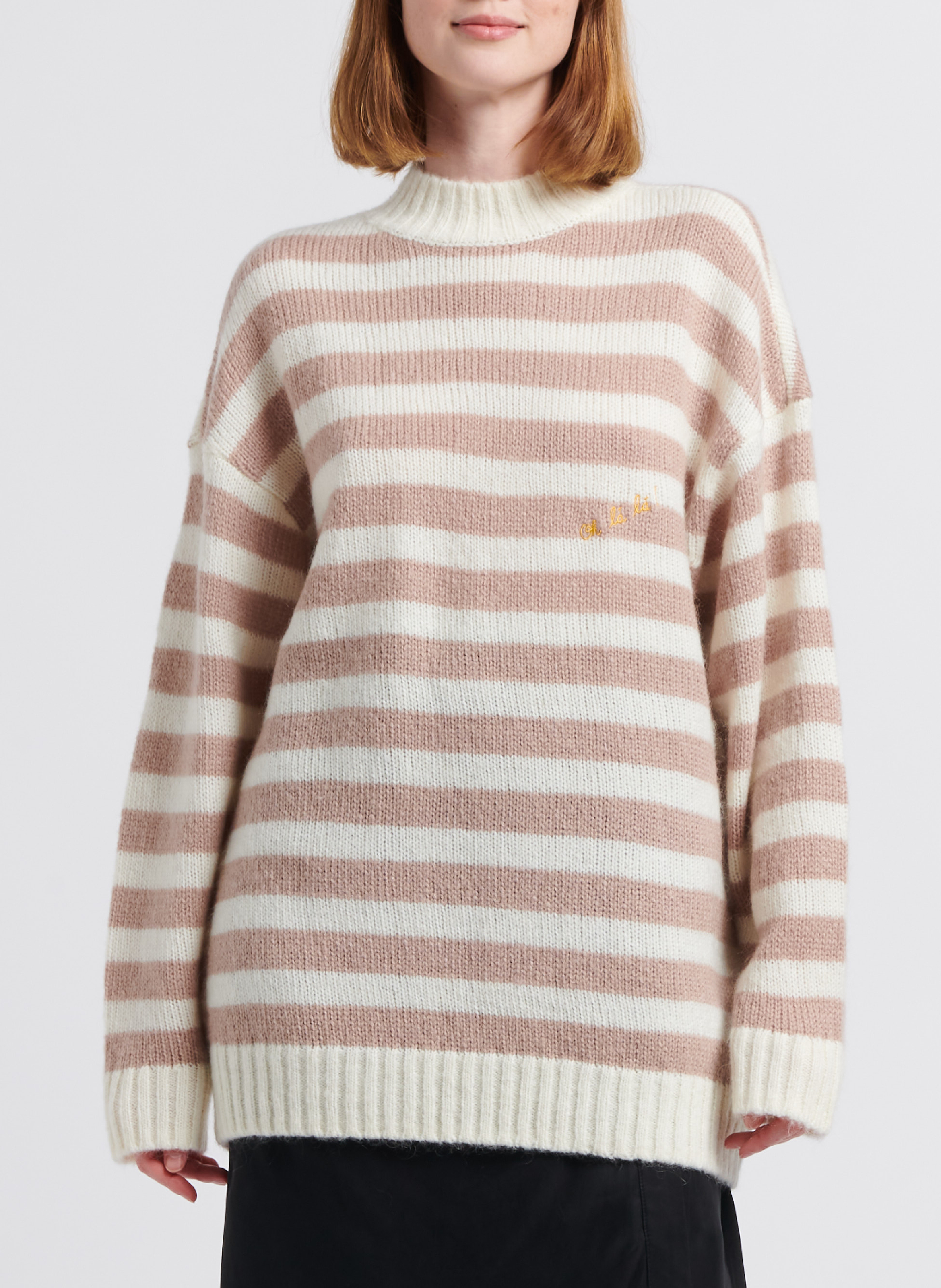 Ruimvallende trui met opstaande kraag MAISON LABICHE Veelkleurig