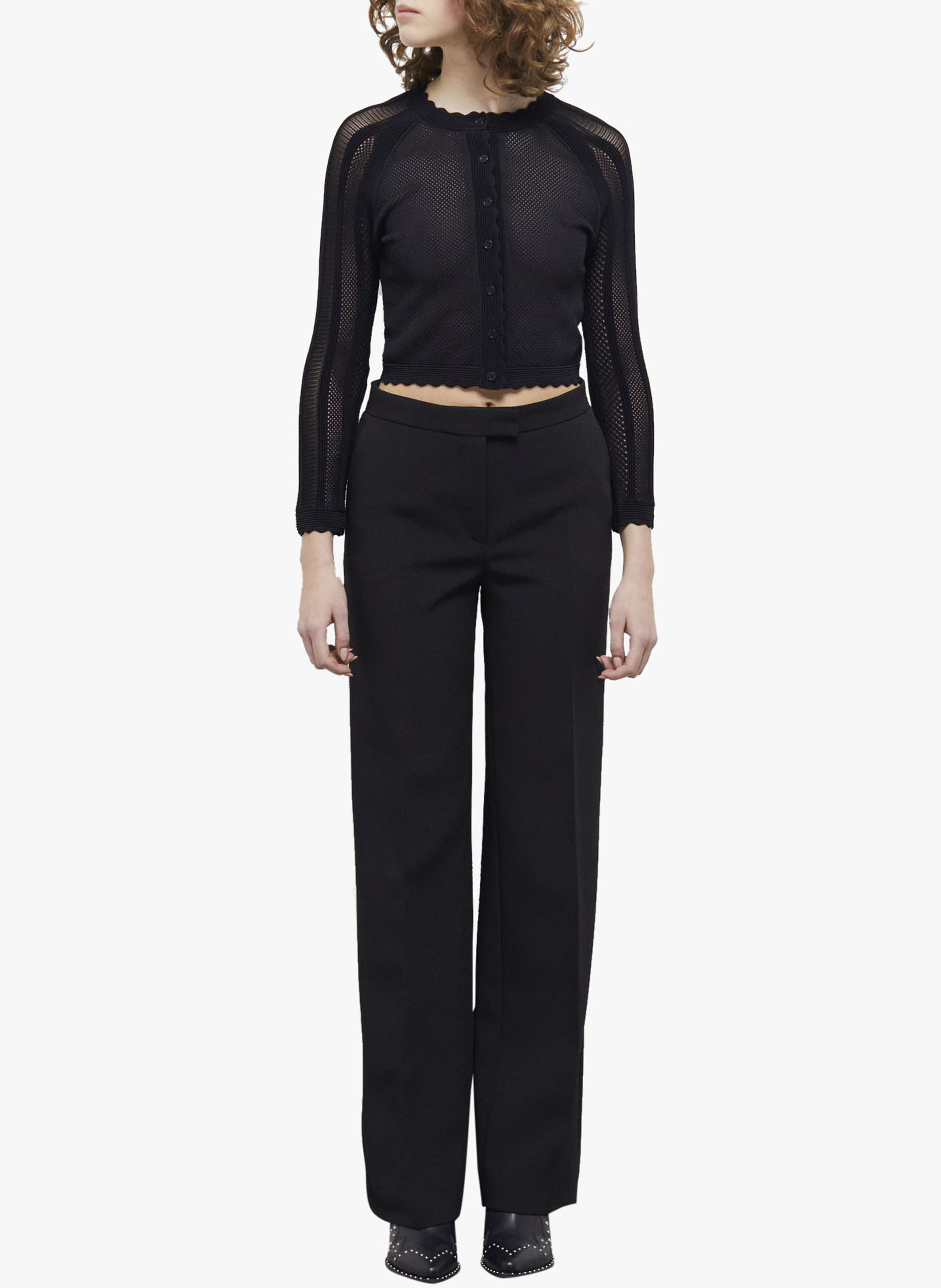 Gilet en maille à col rond  THE KOOPLES Noir