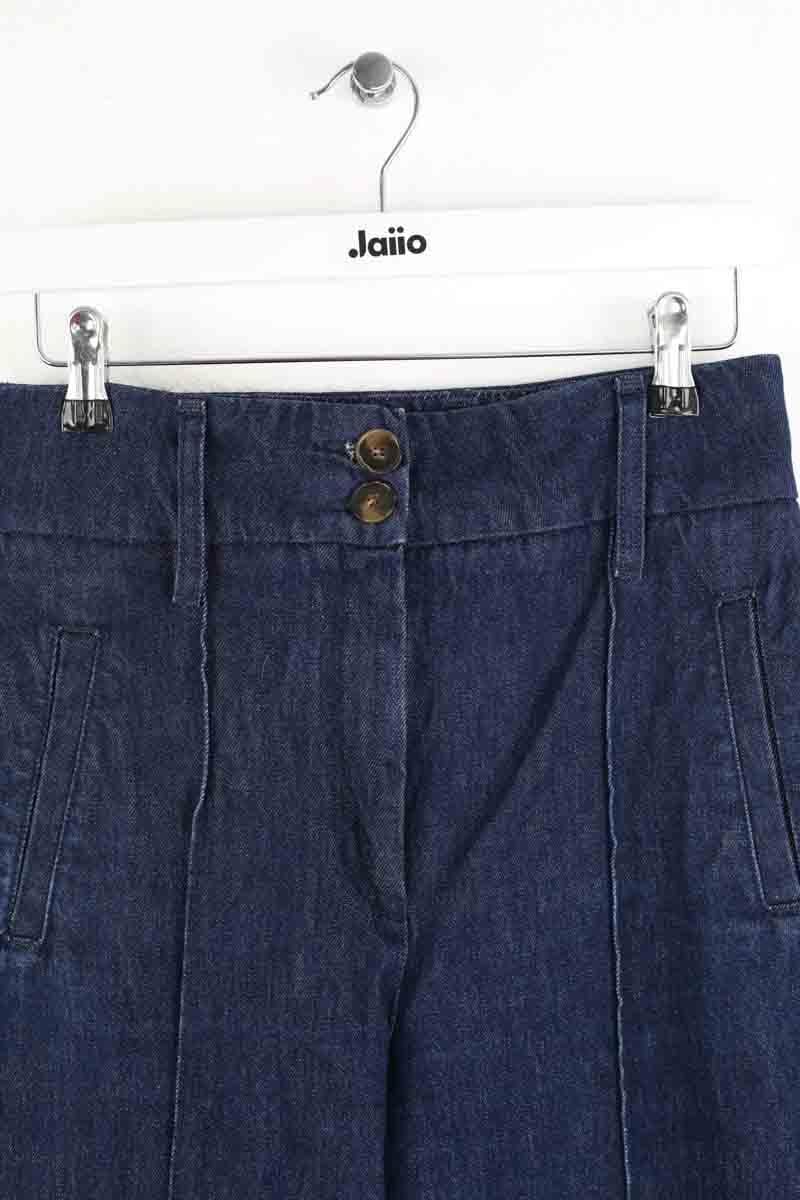 Straight cotton-blend pants SEZANE - Seconde main Blue