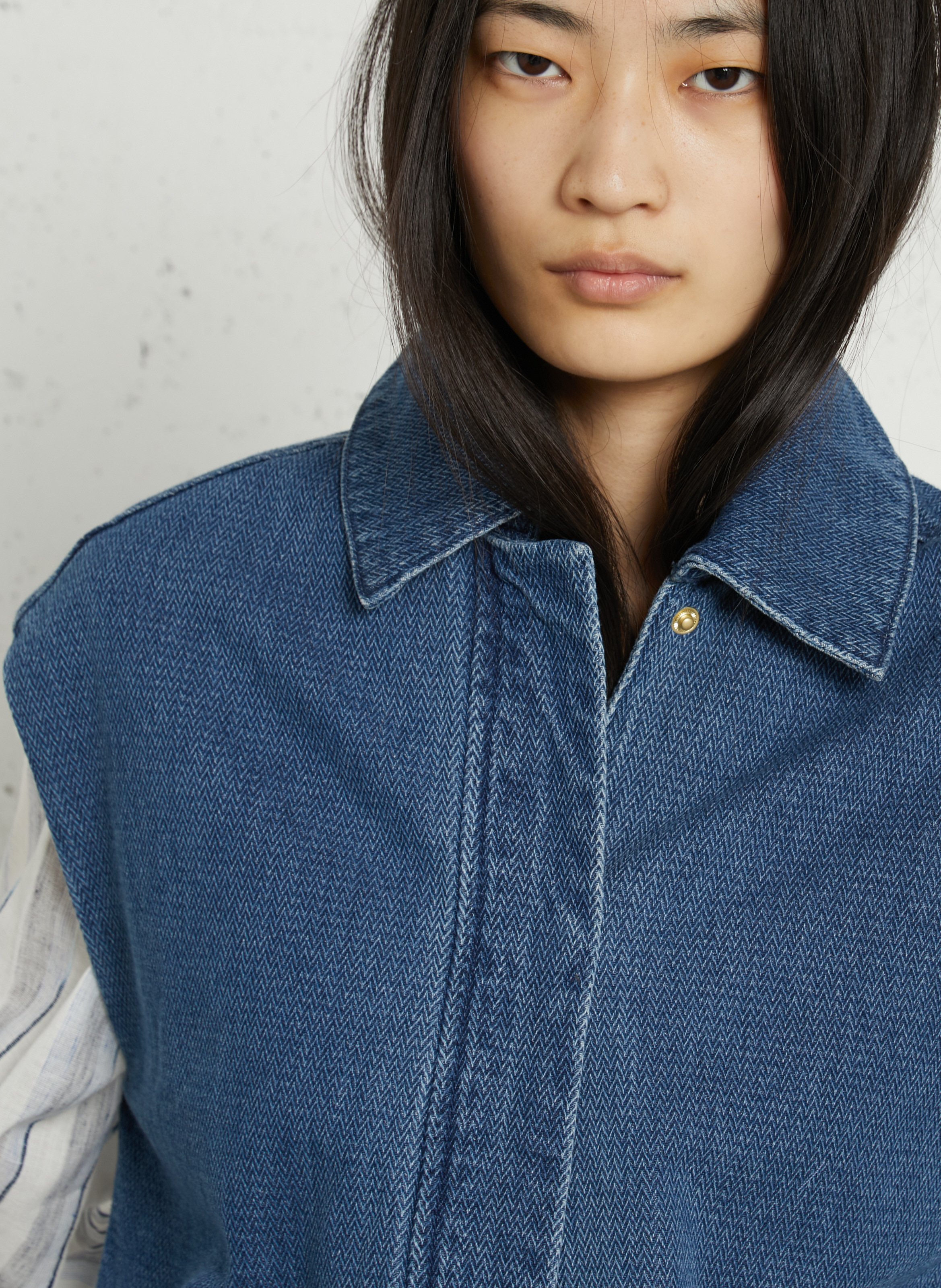 Veste sans manches en tweed LA PETITE ETOILE Bleu