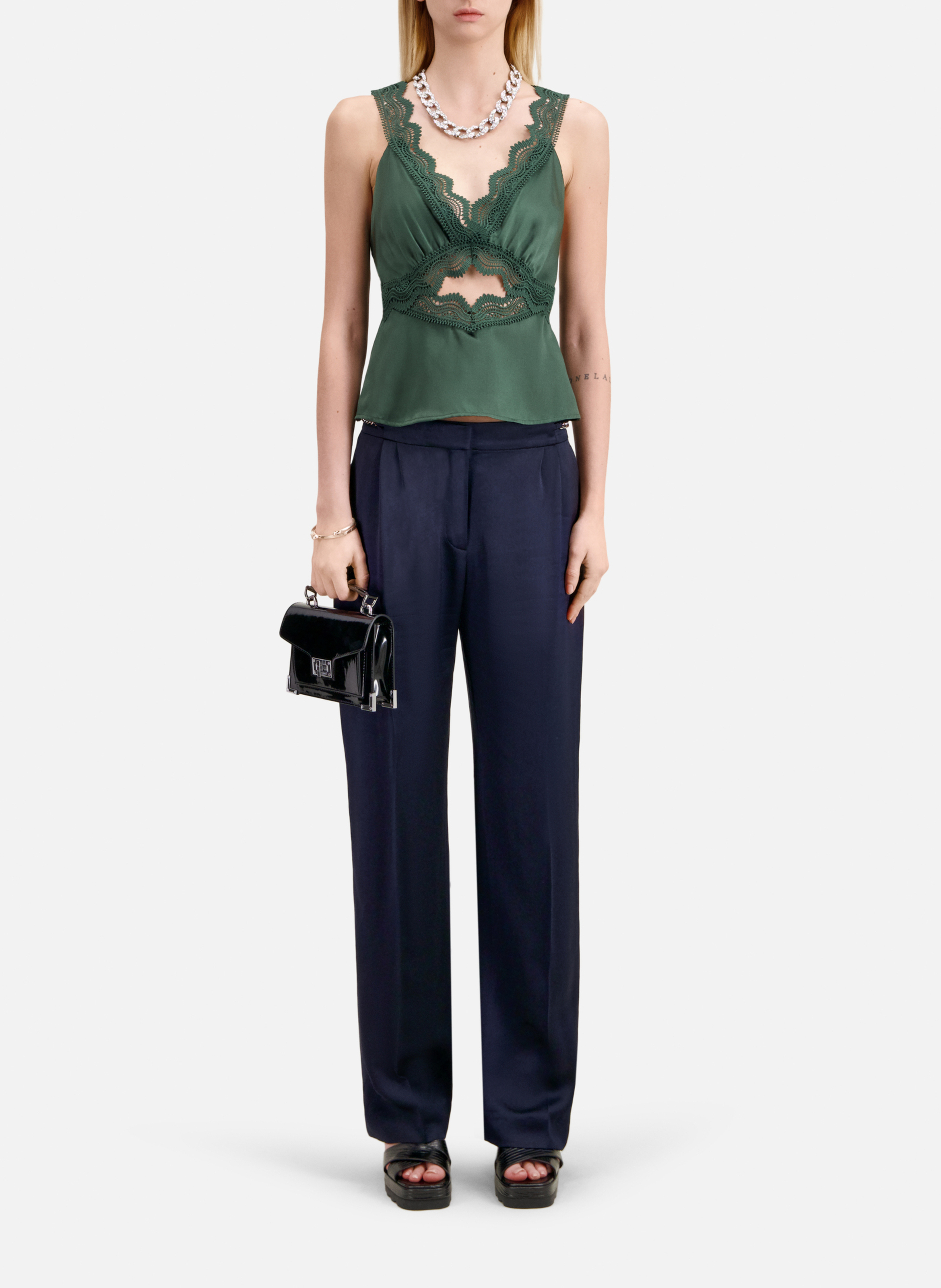 Pantalon droit à pinces THE KOOPLES Bleu