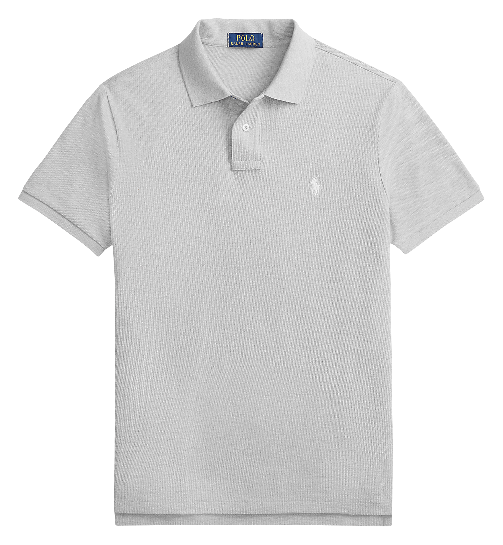 Custom-fit cotton polo shirt POLO RALPH LAUREN Grey