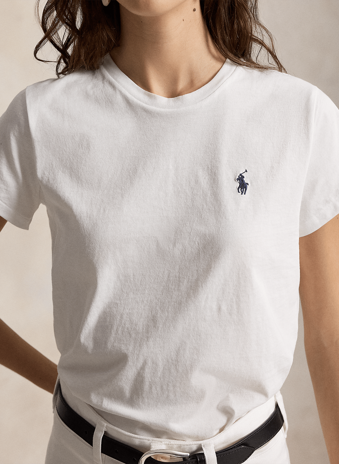 T-Shirt mit kurzen Ärmeln und Logo POLO RALPH LAUREN Weiss