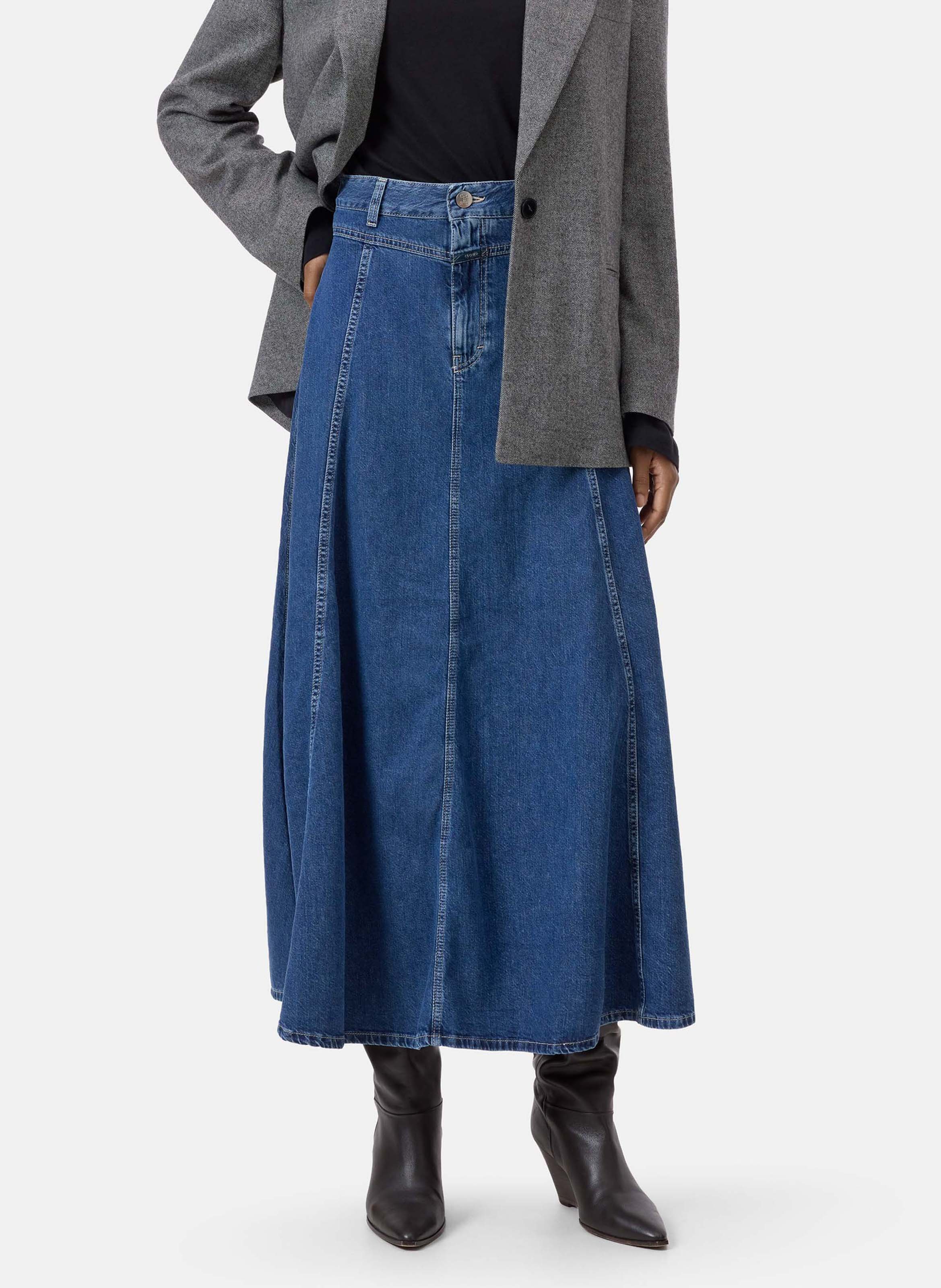 Organic cotton midi skirt CLOSED Blue