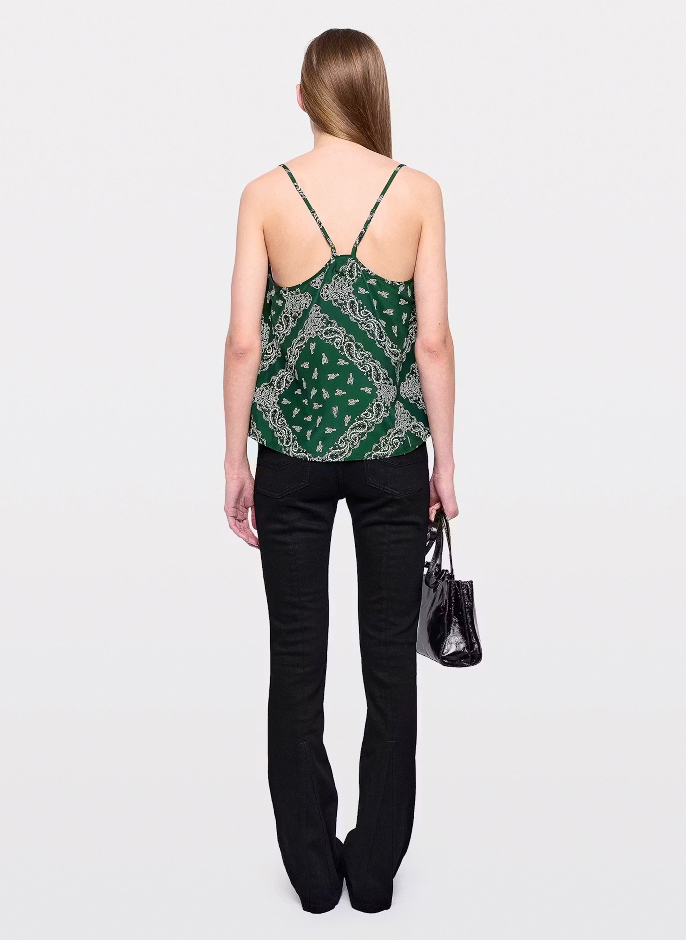 Seiden-Camisole mit Druck ZADIG&VOLTAIRE Grun