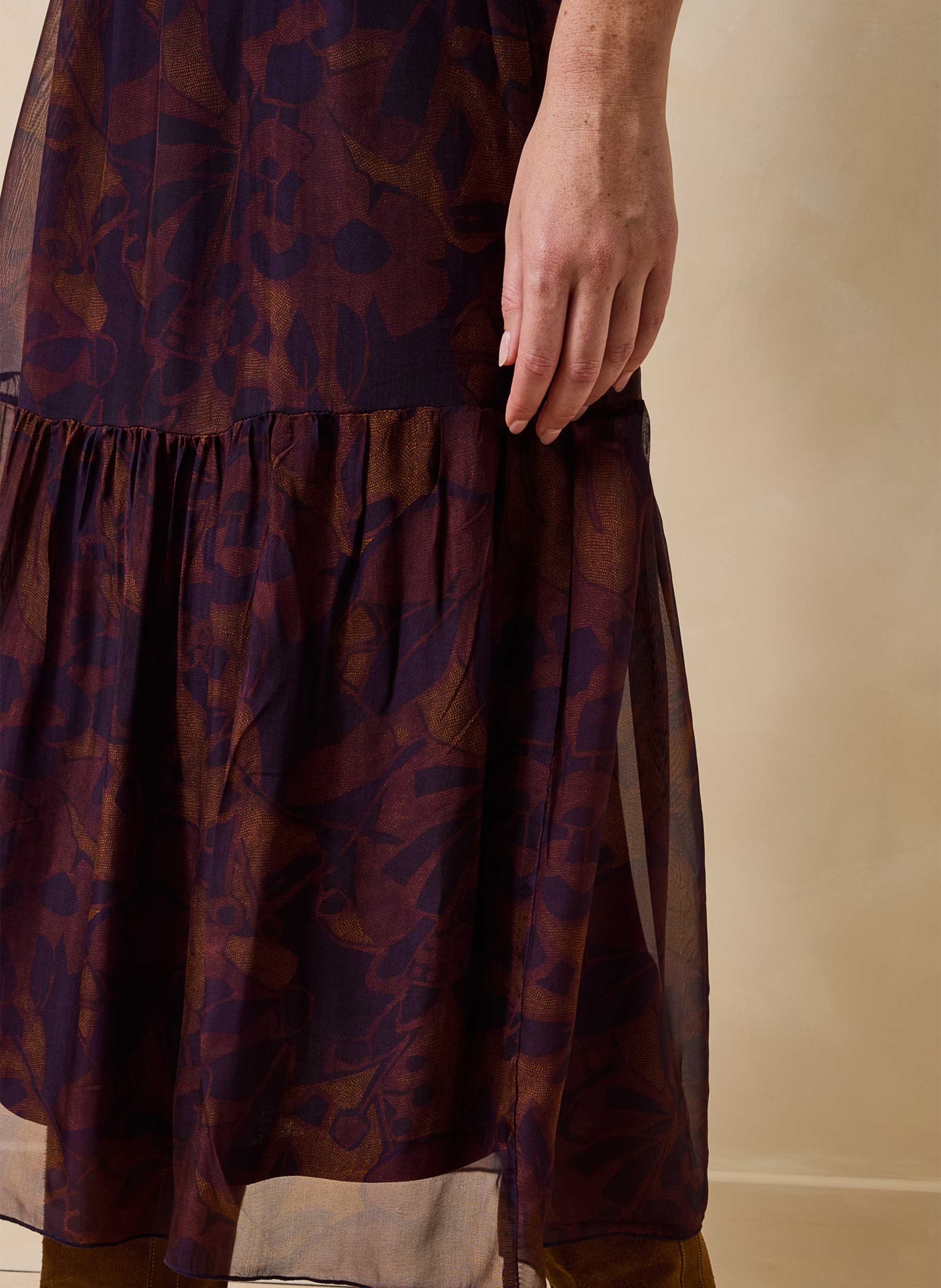 Jupe midi évasée imprimée LA FEE MARABOUTEE Multicolored