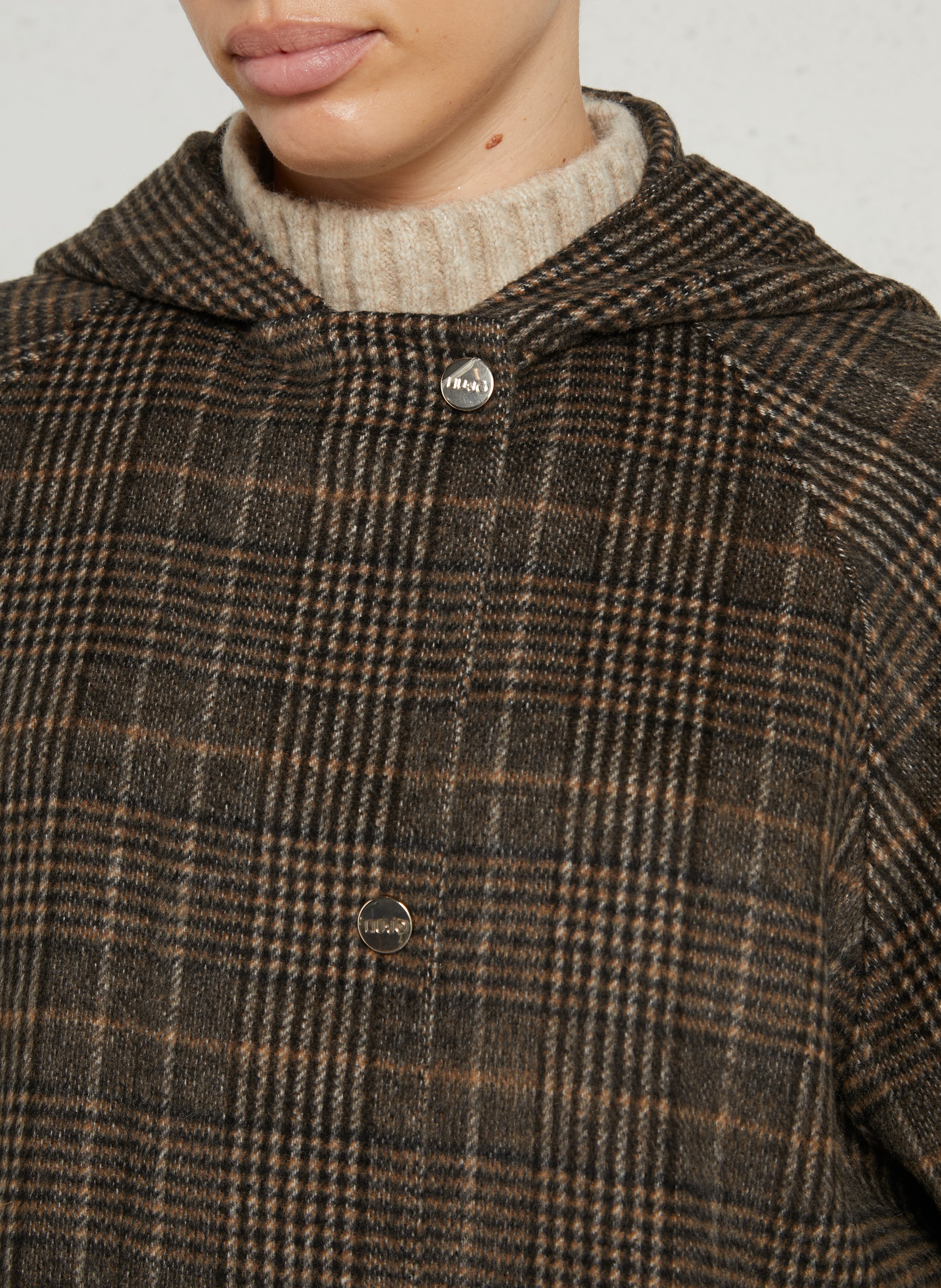 Weite Wollmischungsjacke LIU JO Braun