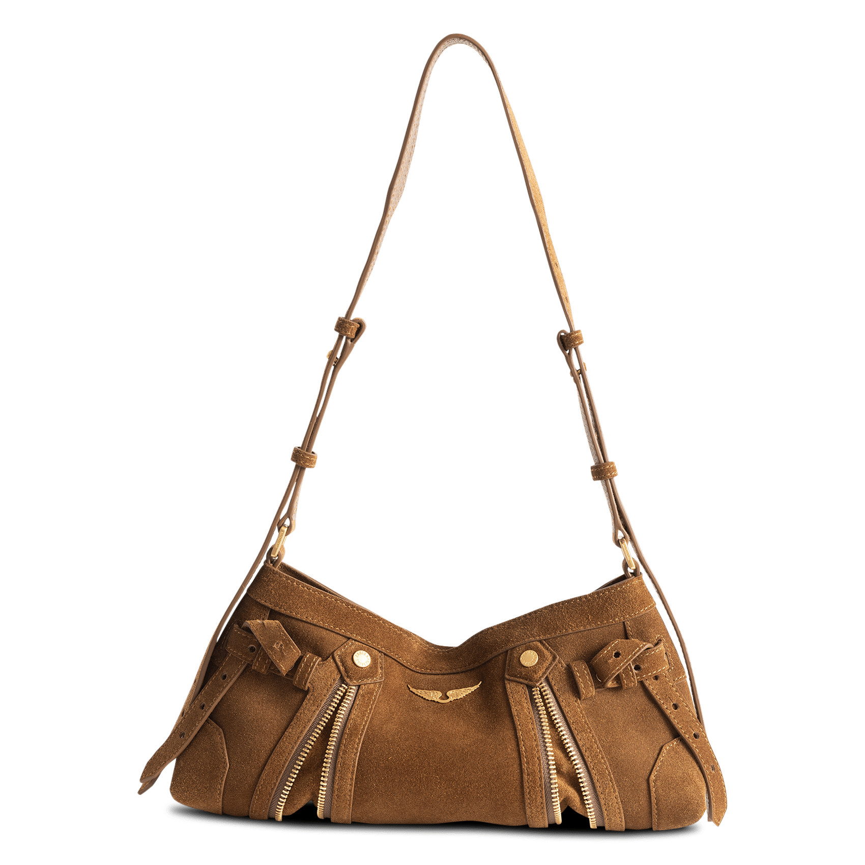 Leren schoudertas ZADIG&VOLTAIRE Bruin