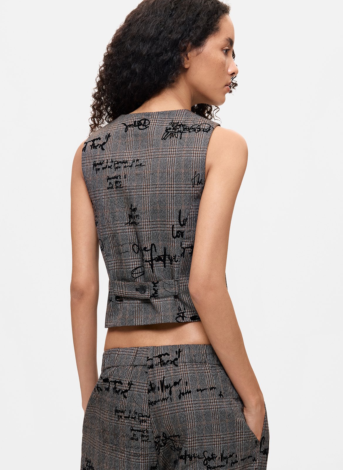 Veste sans manches à motif DESIGUAL Noir