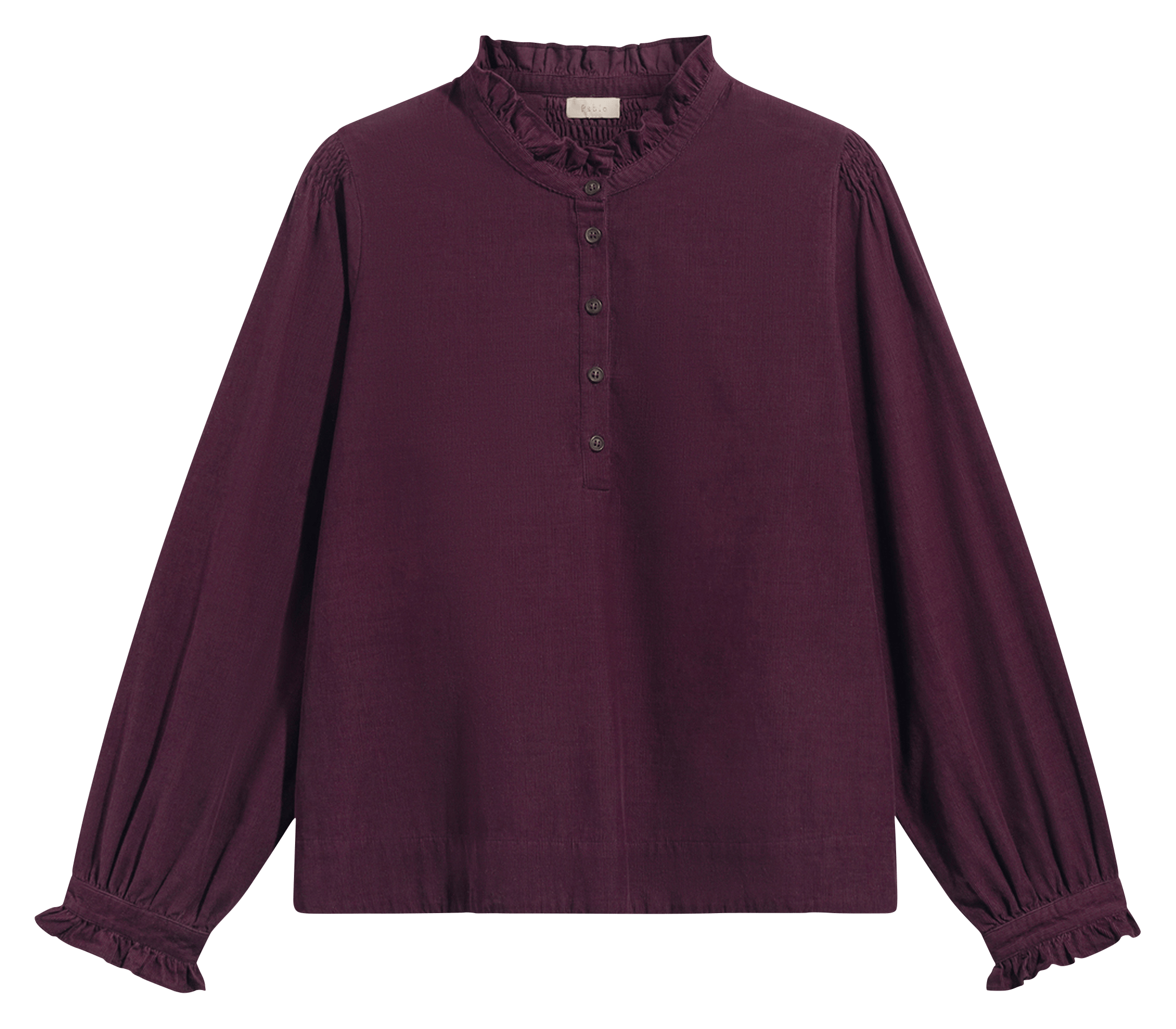 Ruimvallende, katoenen blouse PABLO Rood