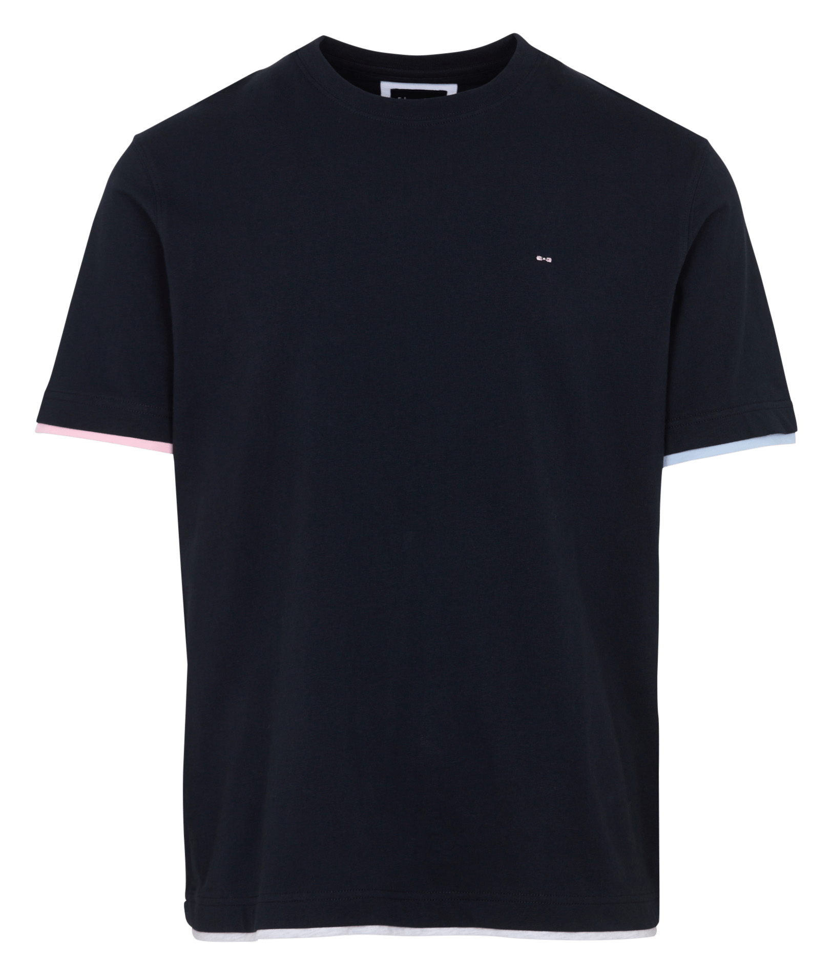 Embroidered round-neck T-shirt EDEN PARK Blue