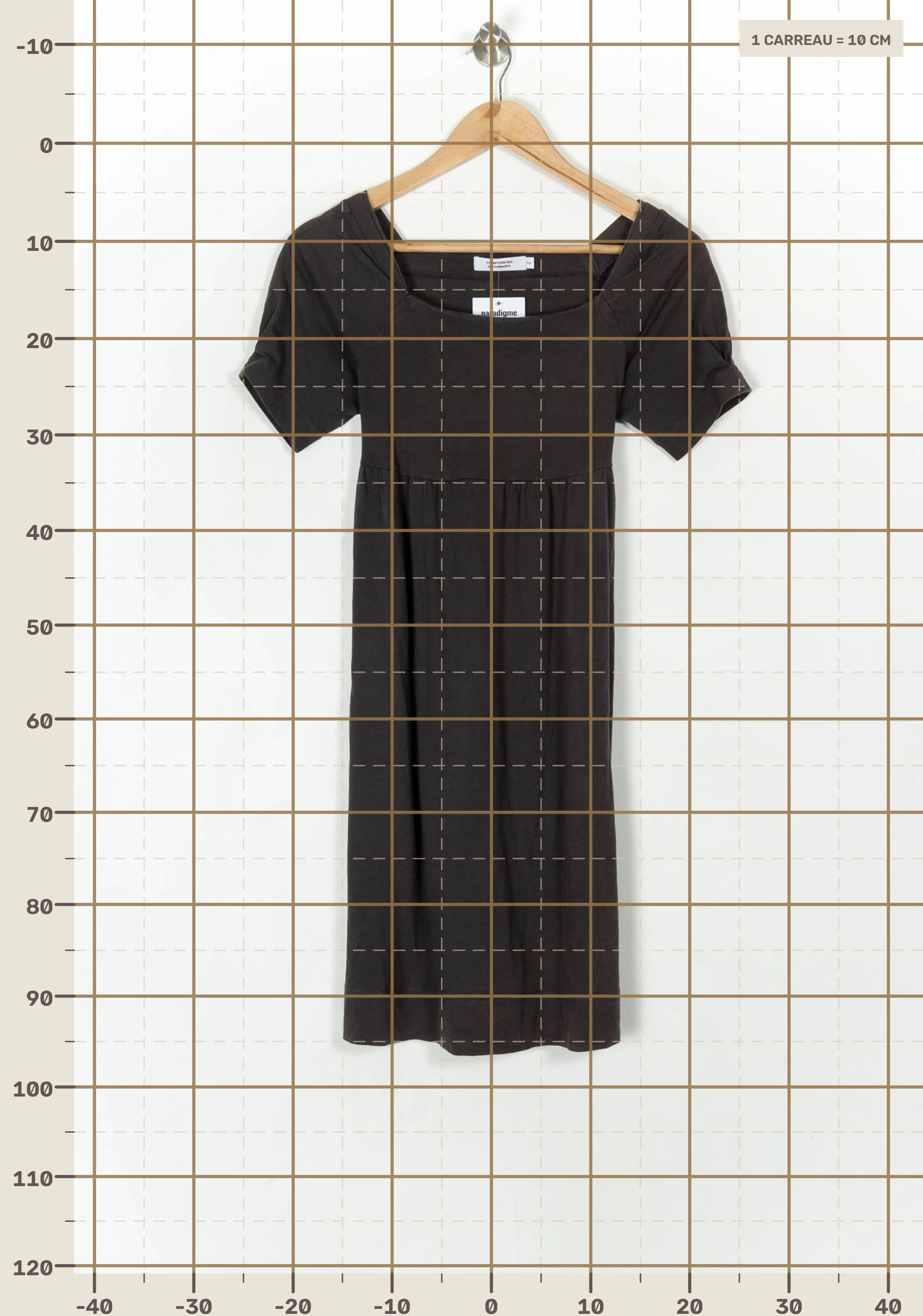 Robe courte & midi COMPTOIR DES COTONNIERS - Seconde main Marron