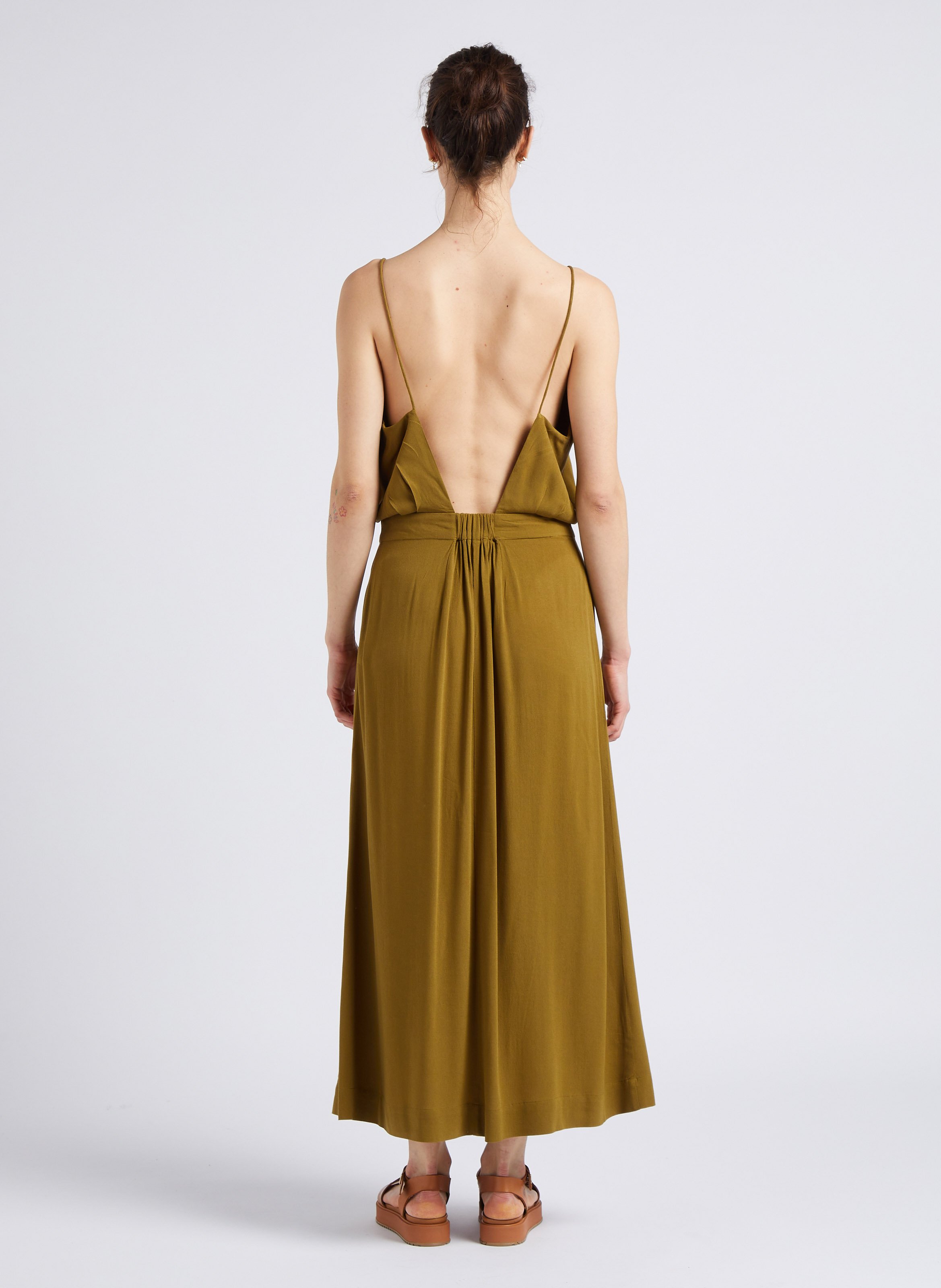 Robe longue fluide col V KARMA KOMA Jaune