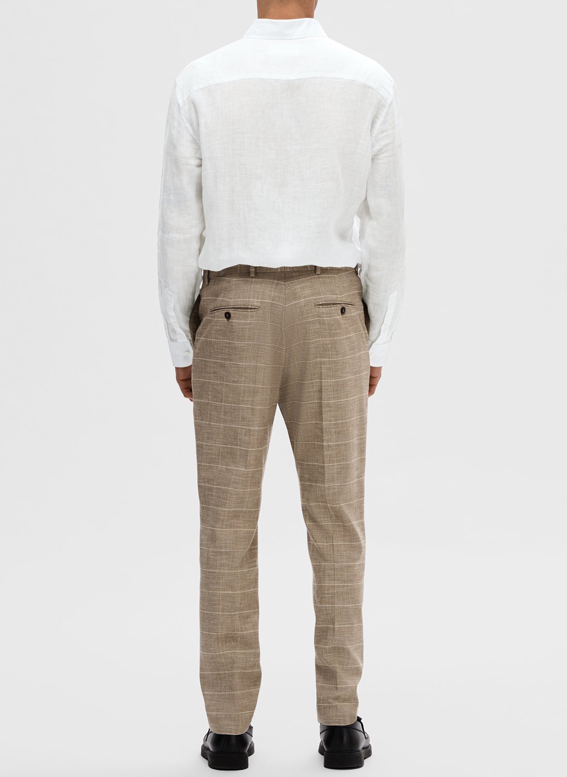Classic linen shirt SELECTED White