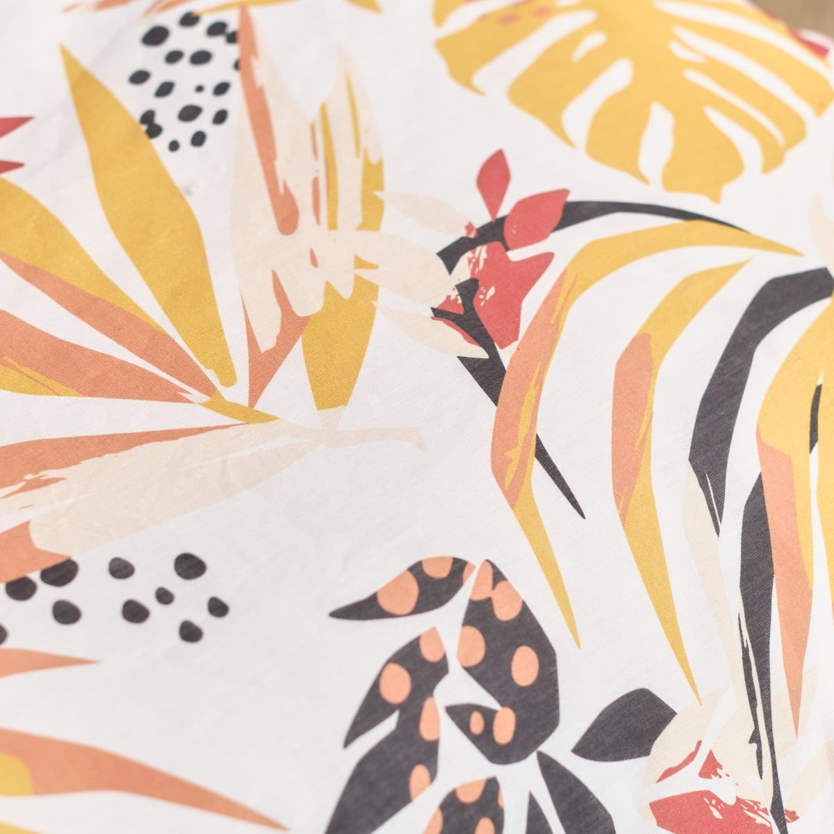 Printed cotton bed set TODAY LINGE DE MAISON Yellow