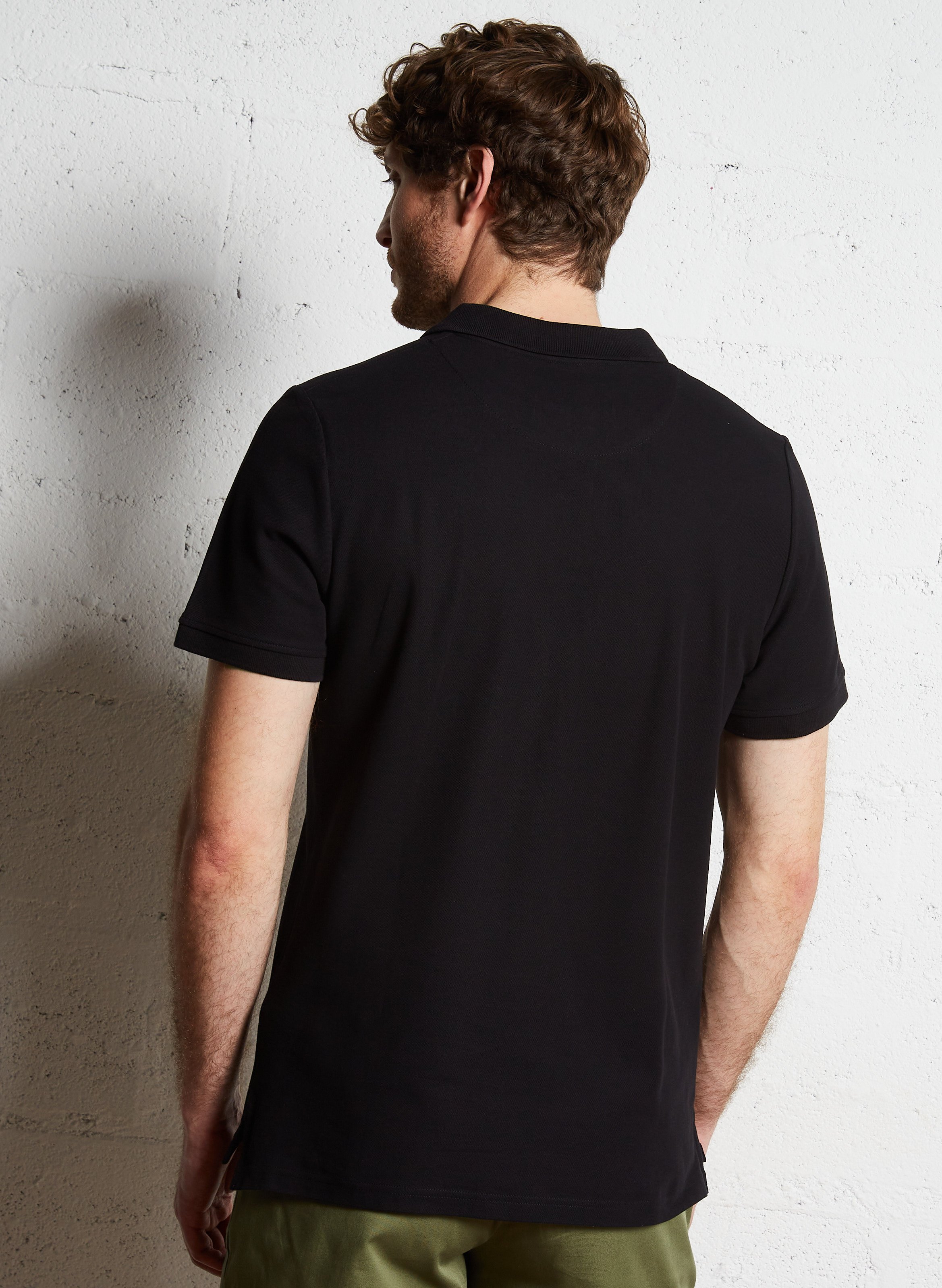 Polo regular-fit en coton CHEVIGNON Noir