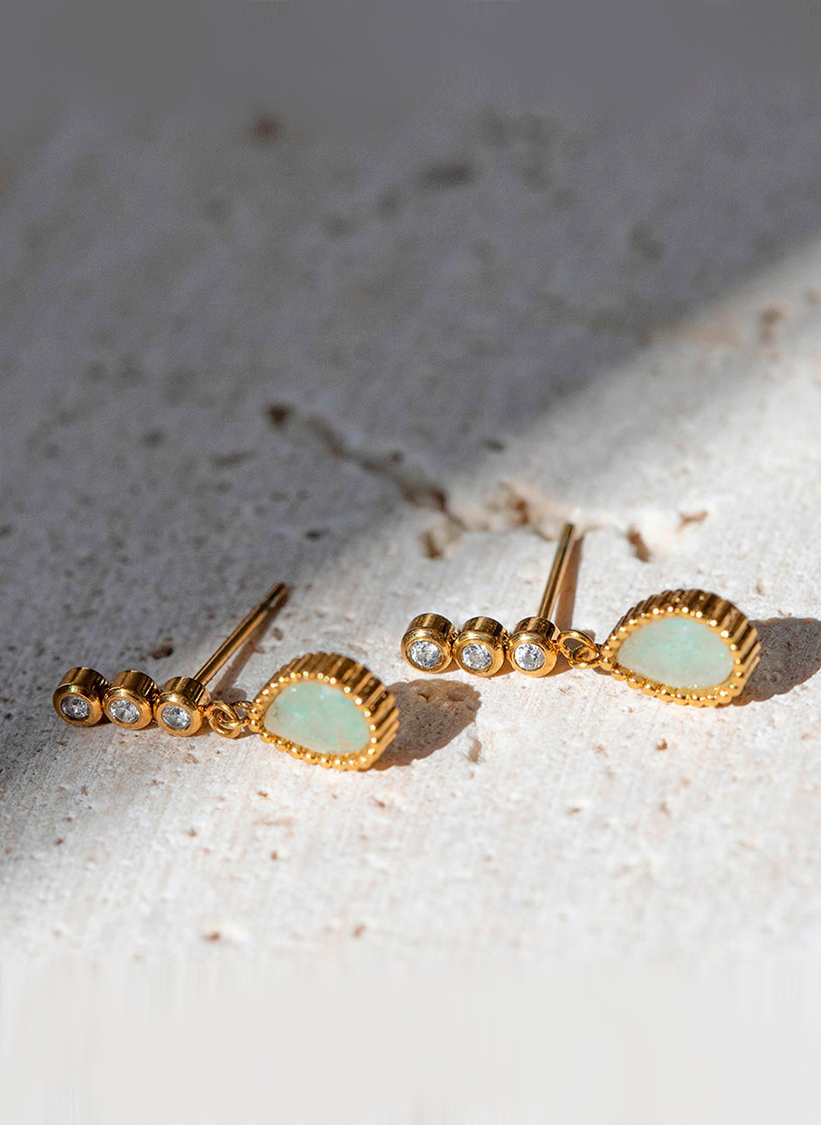 ROMA - Stainless steel earrings for pierced ears AEC Paris Green