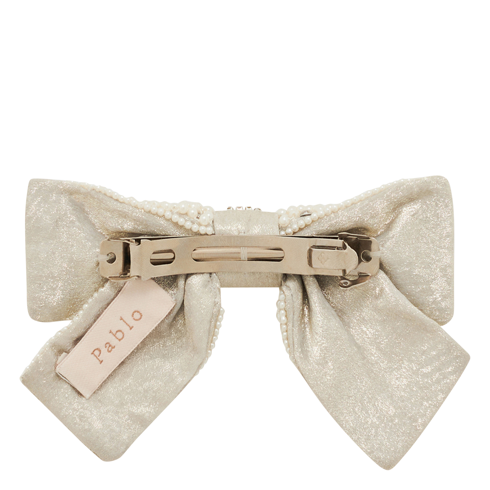 Barrette noeud fantaisie PABLO Beige