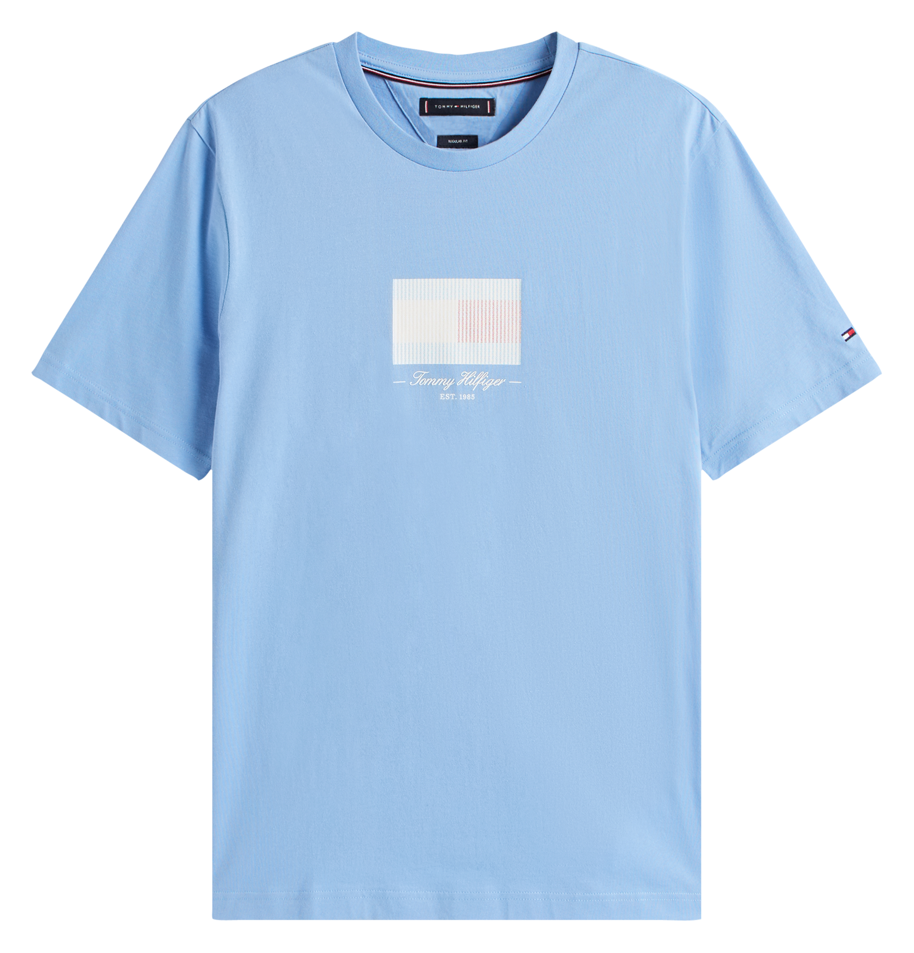Straight cotton T-shirt TOMMY HILFIGER Blue
