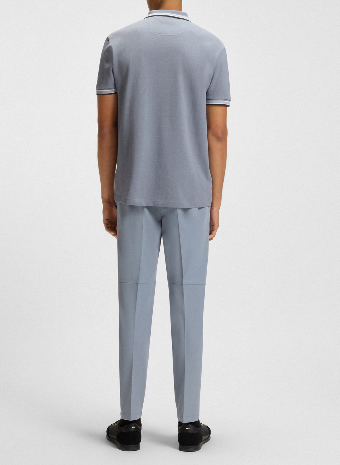 Regular-fit cotton polo shirt BOSS Silver