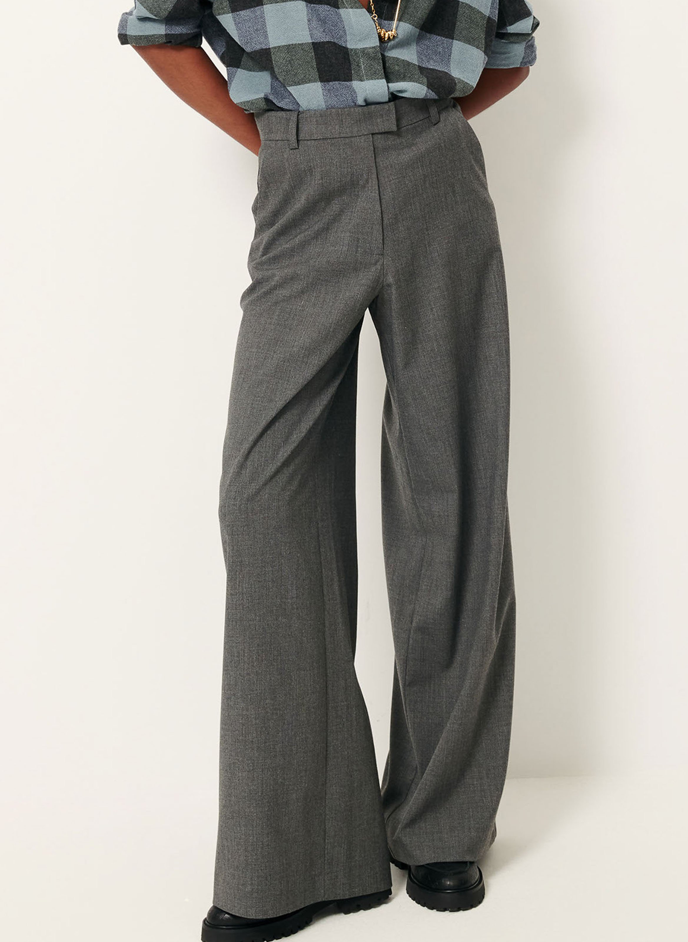 Pantalon large SESSUN Gris