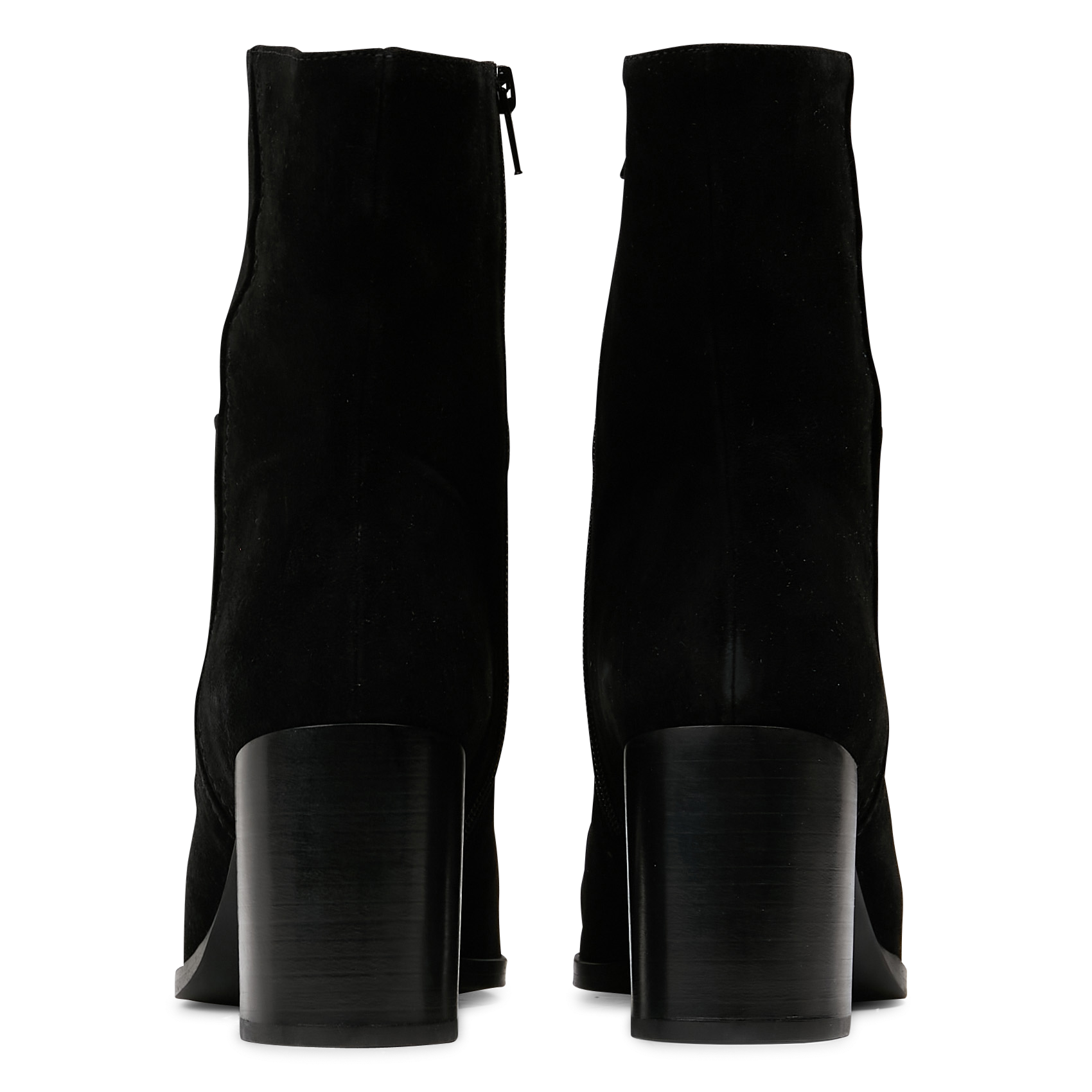 Wildleder-Stiefeletten Schwarz