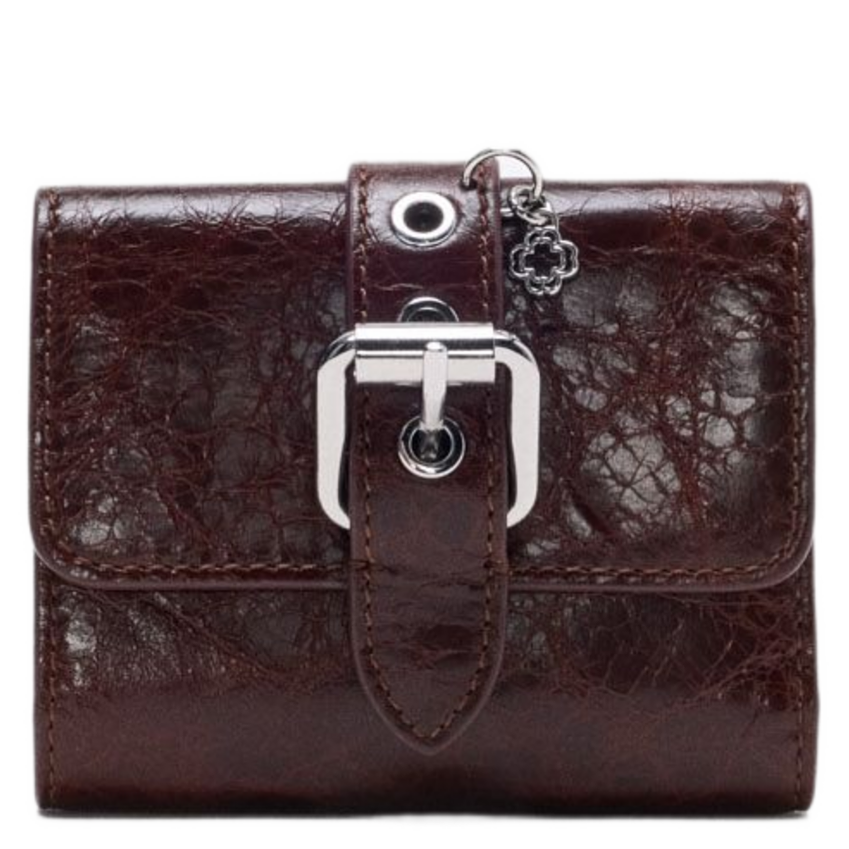 Portefeuille en cuir MAJE Marron