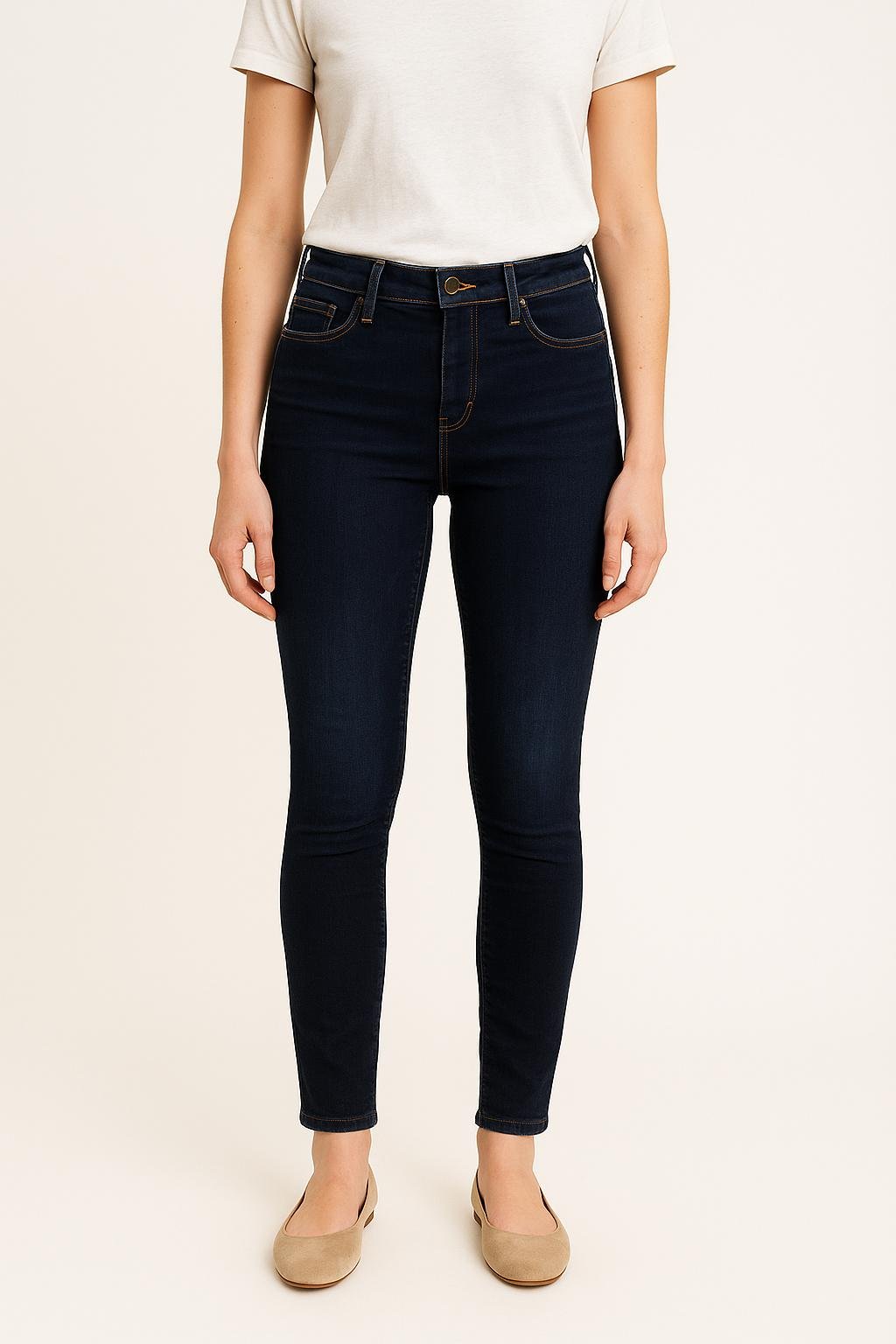 Cropped slim jeans with studs LEVI'S - Seconde main Blue