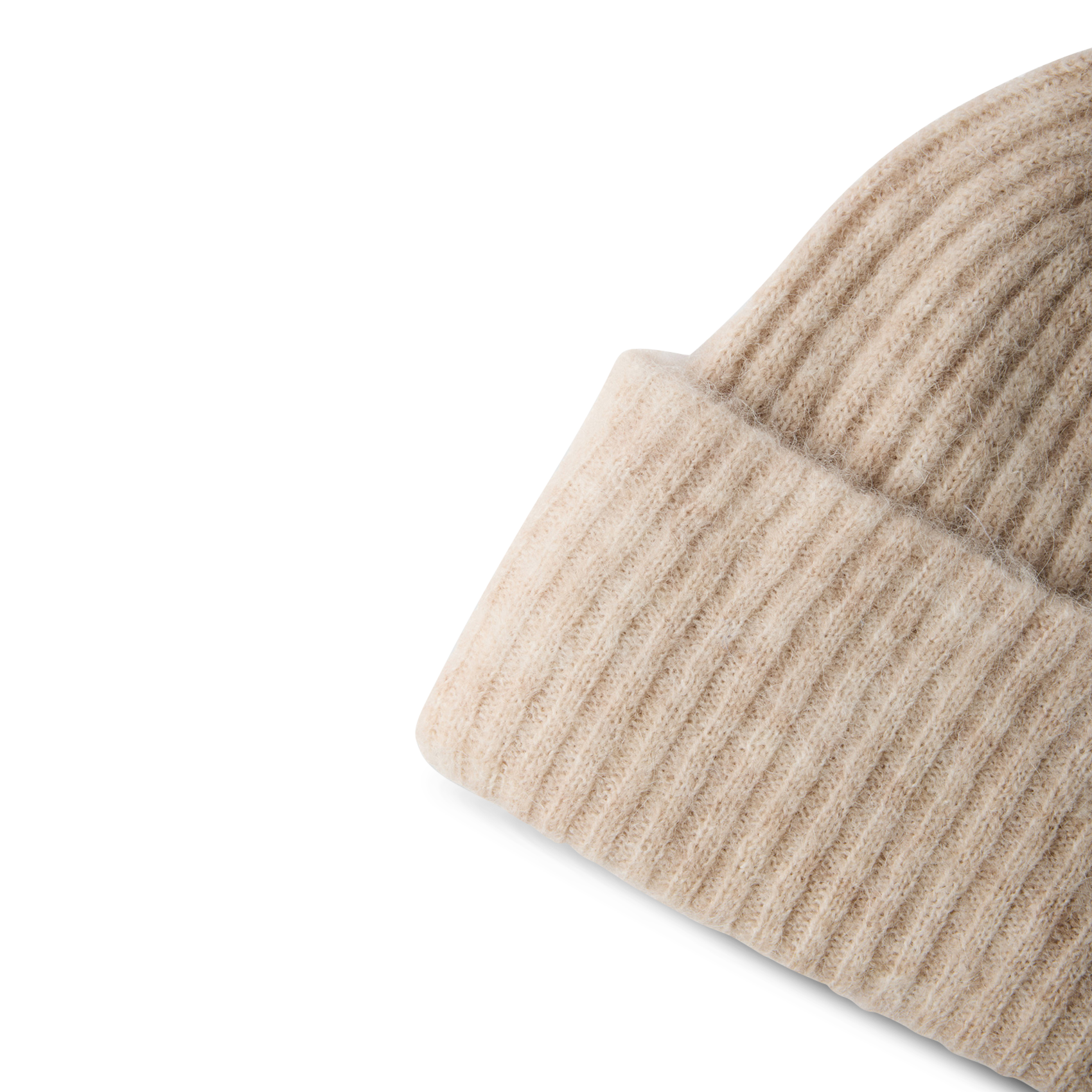 Bonnet en maille SELECTED Beige