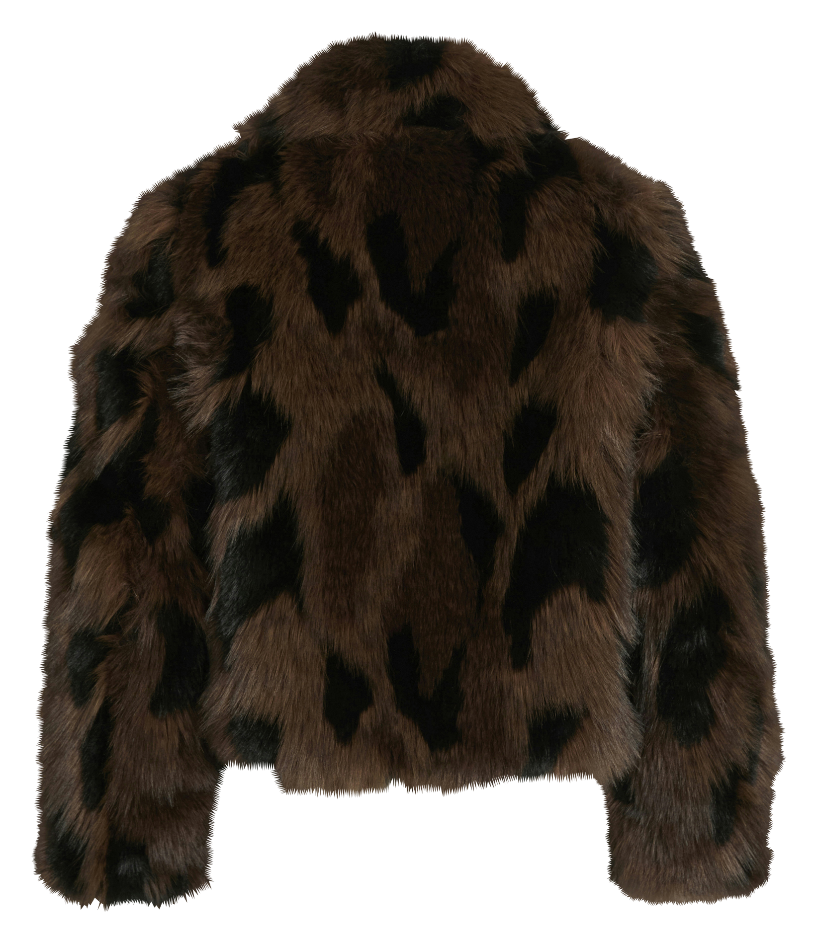 Manteau droit en fourrure synthétique VILA Noir