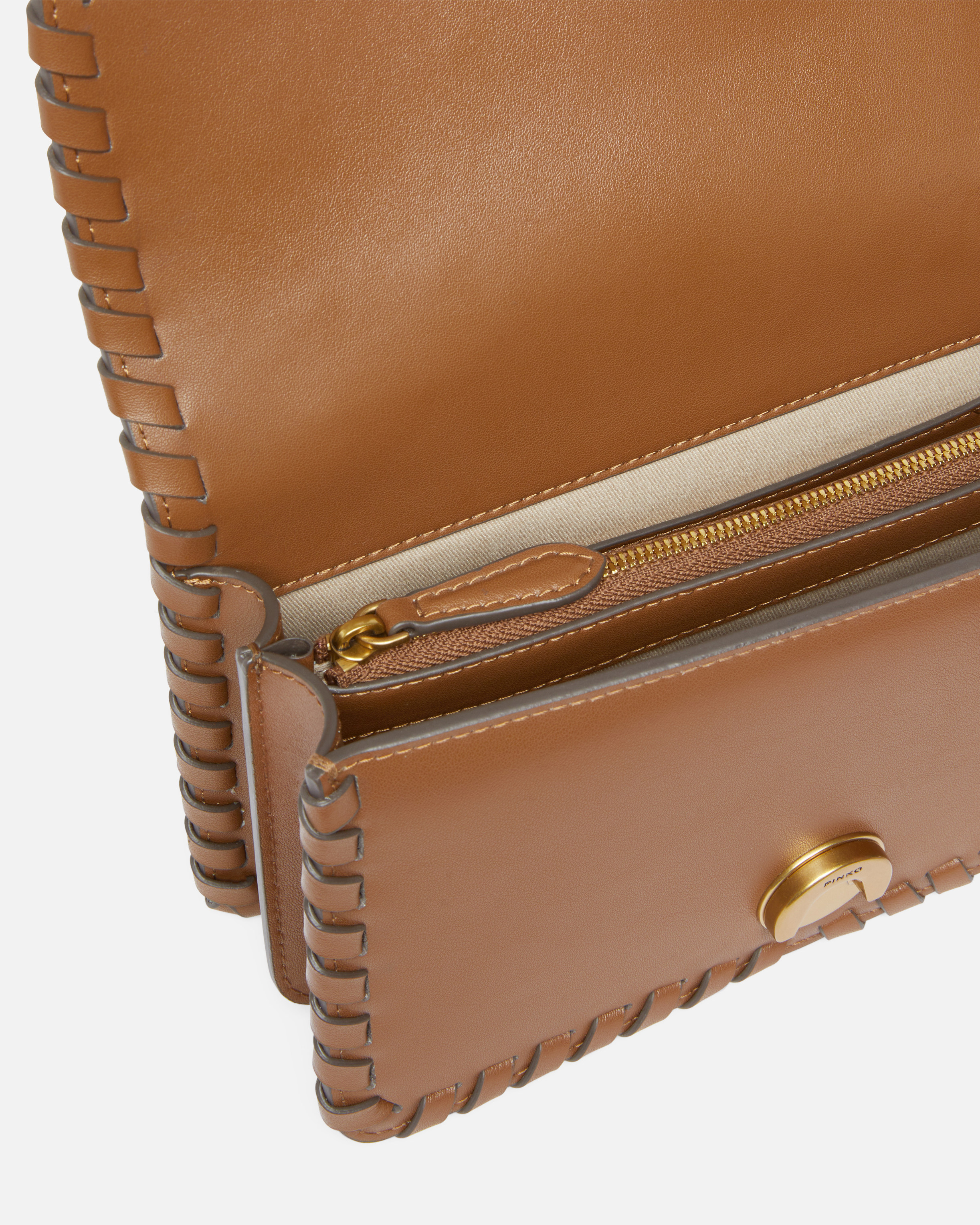 Small leather mini love bag PINKO Brown