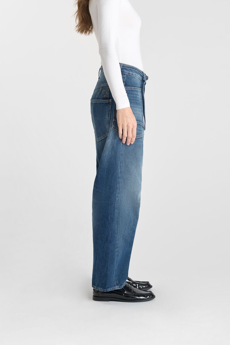Loose jeans, wide leg, length 34 LE TEMPS DES CERISES Blue