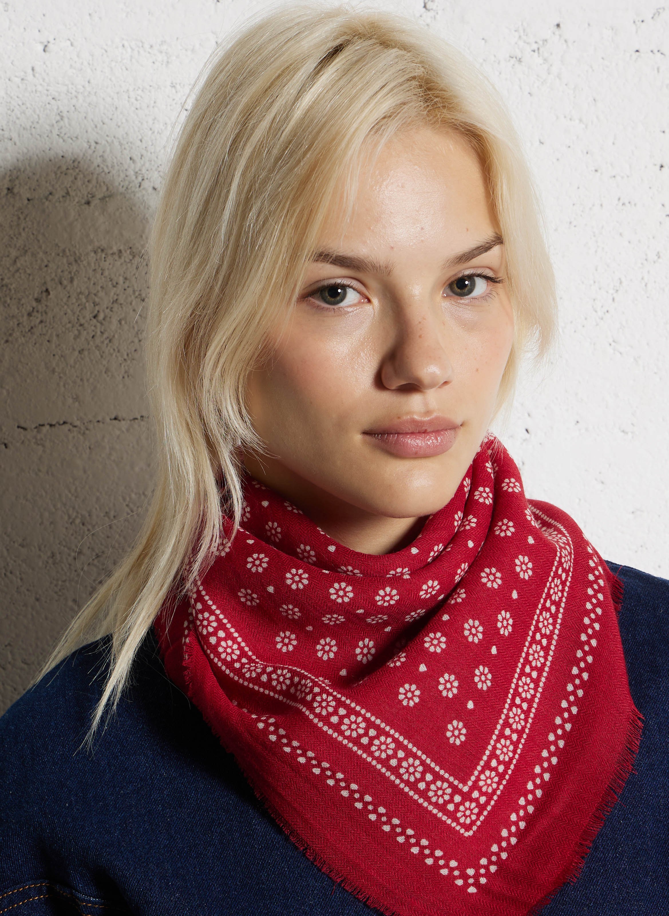 Foulard en laine MOISMONT Rouge