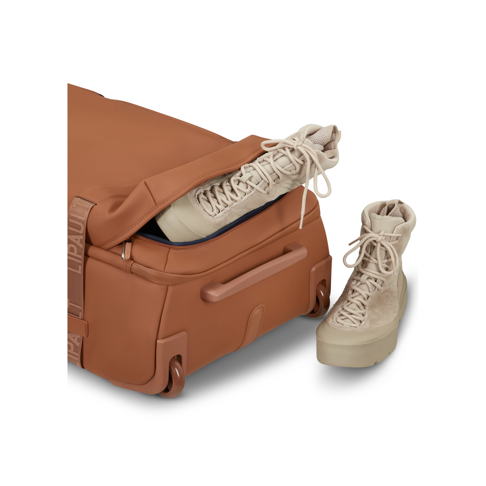 Lost in Berlin wheeled travel bag size L Exile LIPAULT Brown