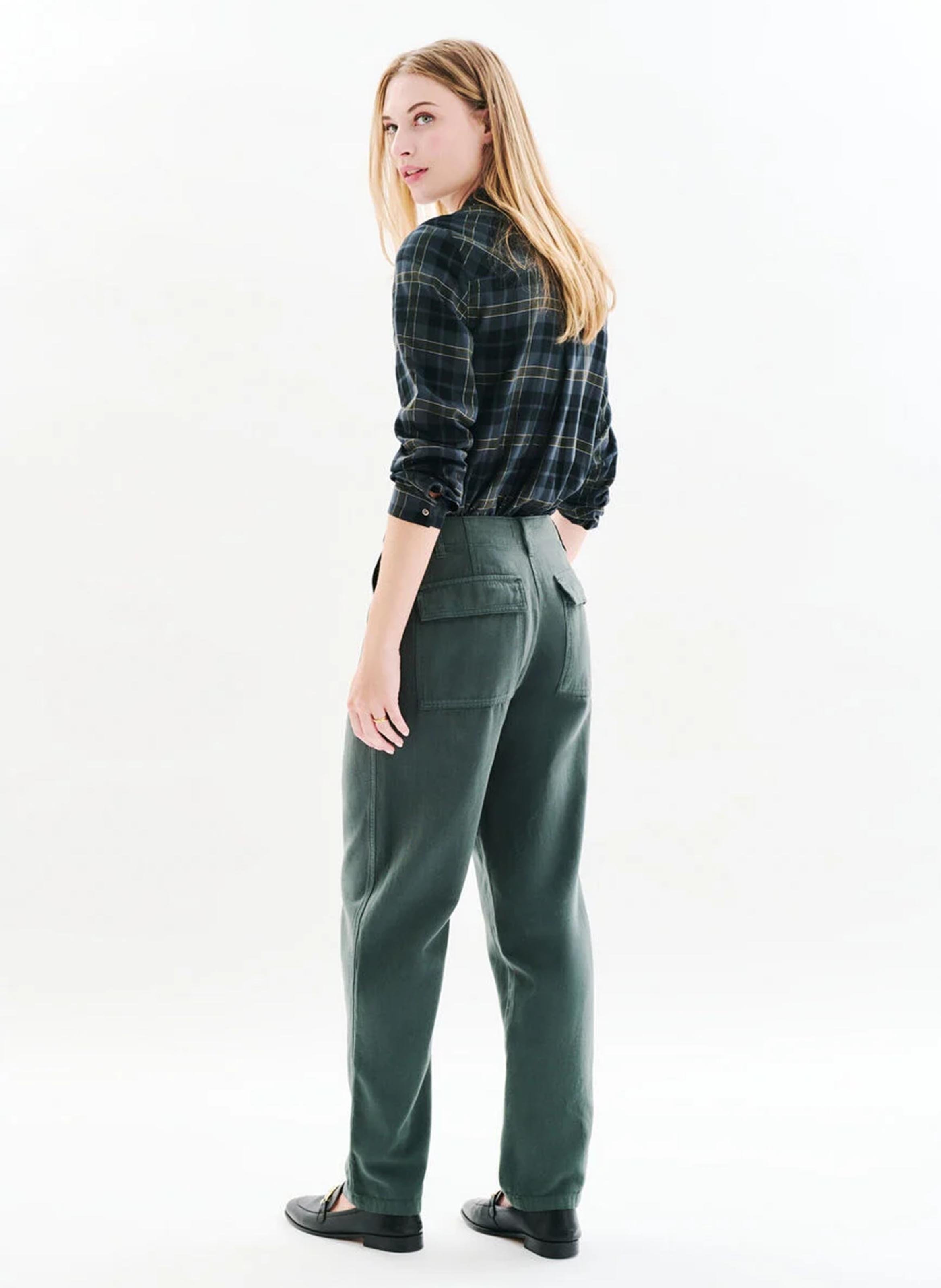 Cotton-blend bucket hat CAROLL Green