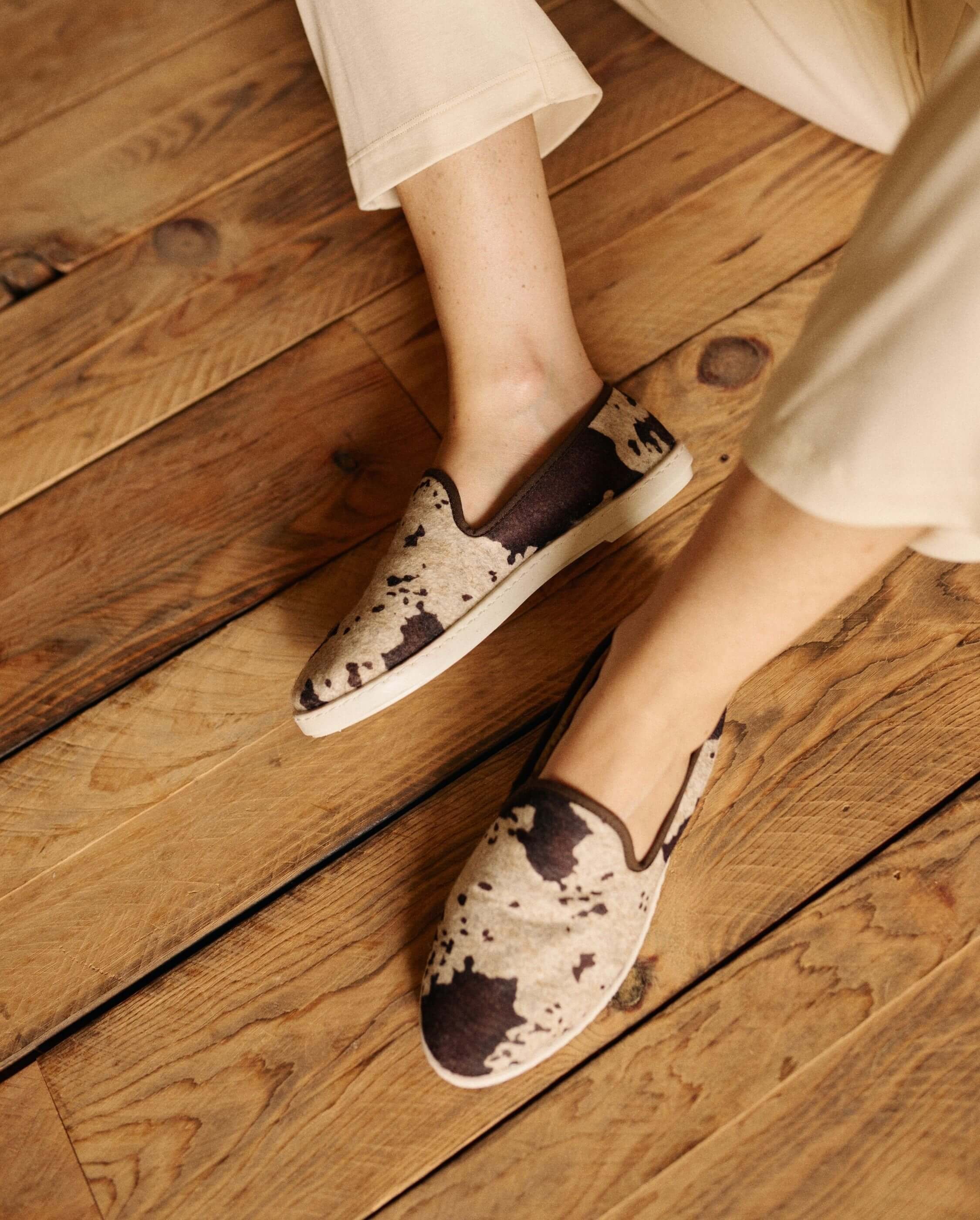 Limited edition women's slipper, cow ANGARDE Brown