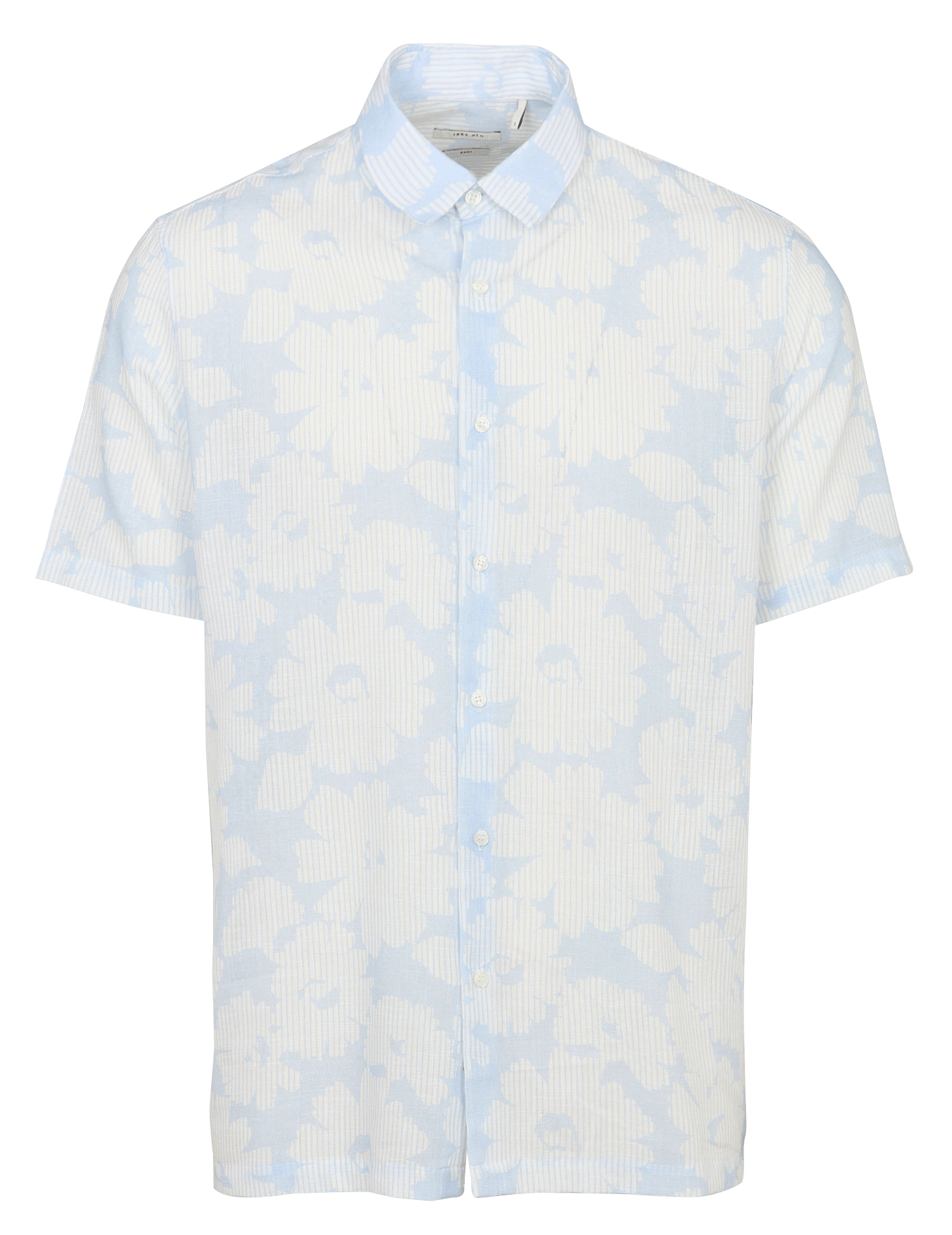 Straight shirt with Parisian collar and floral print IKKS Blue