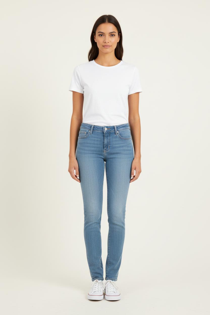 Cropped slim jeans with studs LEVI'S - Seconde main Blue