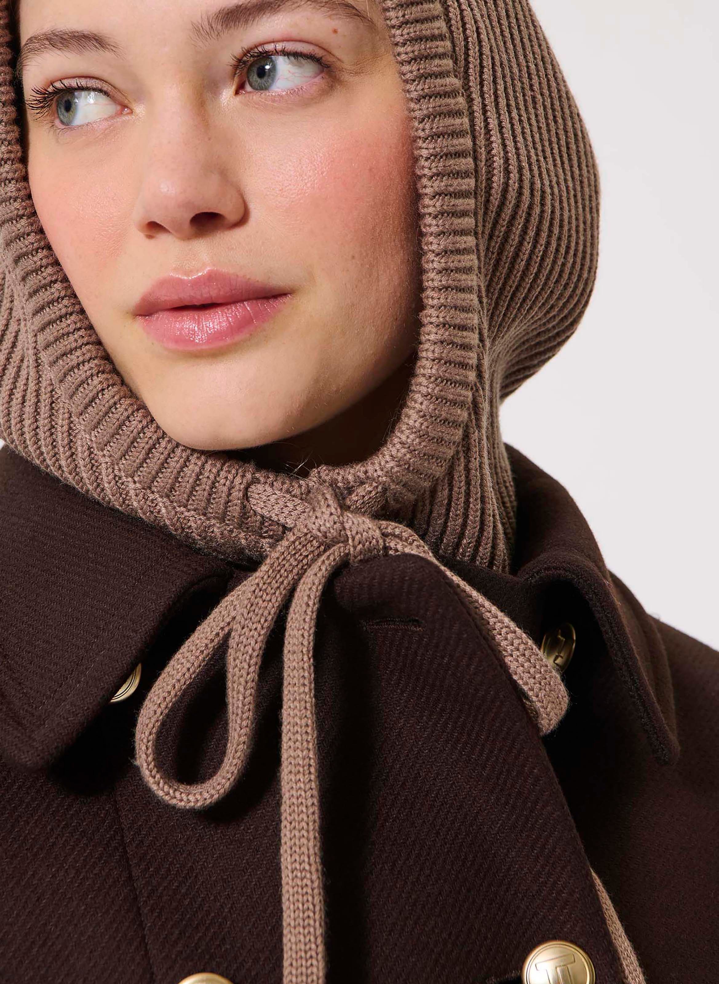 Knit hood TARA JARMON Beige