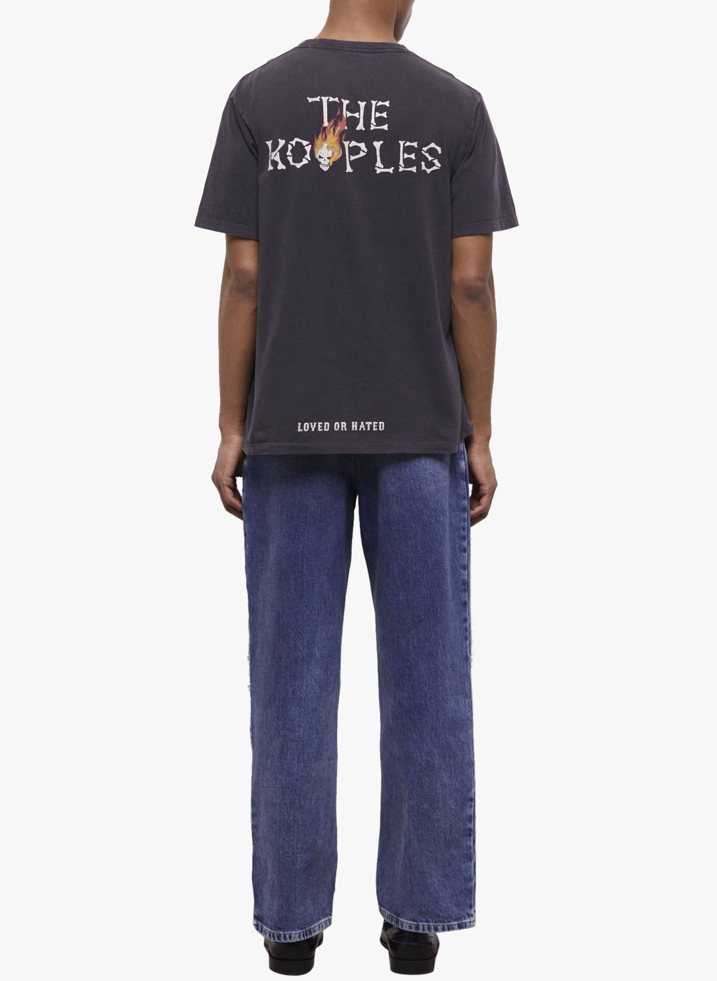 Baumwoll-T-Shirt mit Siebdruck THE KOOPLES Blau