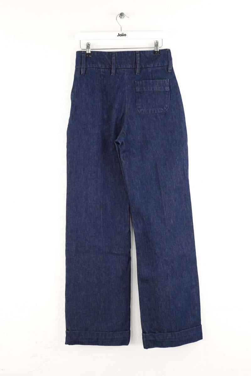 Straight cotton-blend pants SEZANE - Seconde main Blue