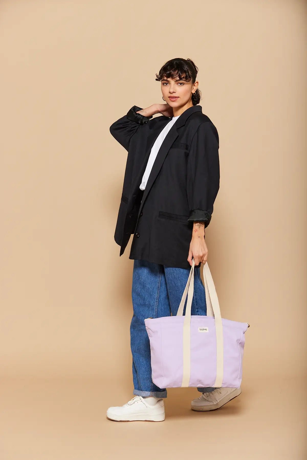 Cotton tote bag HINDBAG Purple