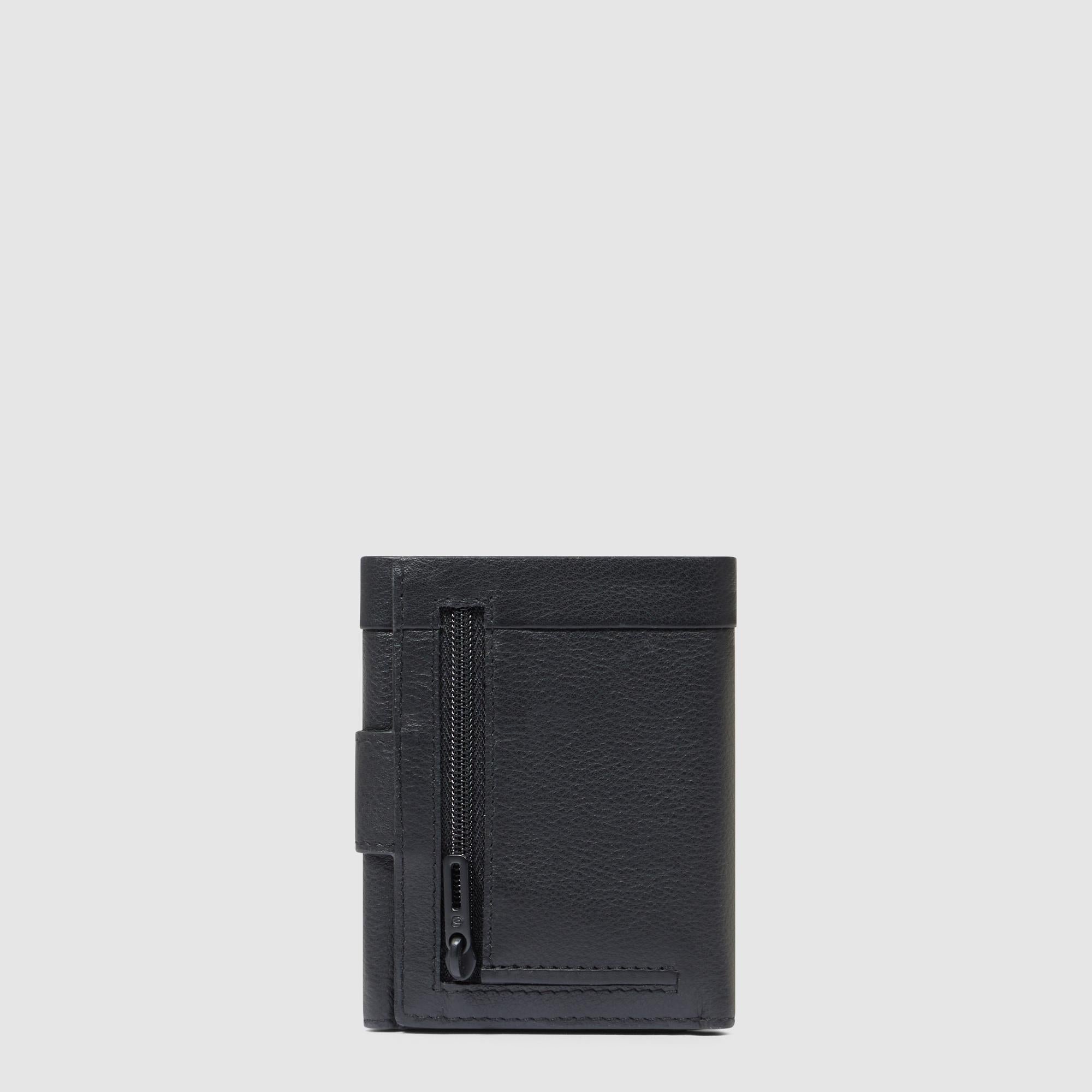 Men's pocket wallet with coin pocket PIQUADRO Black