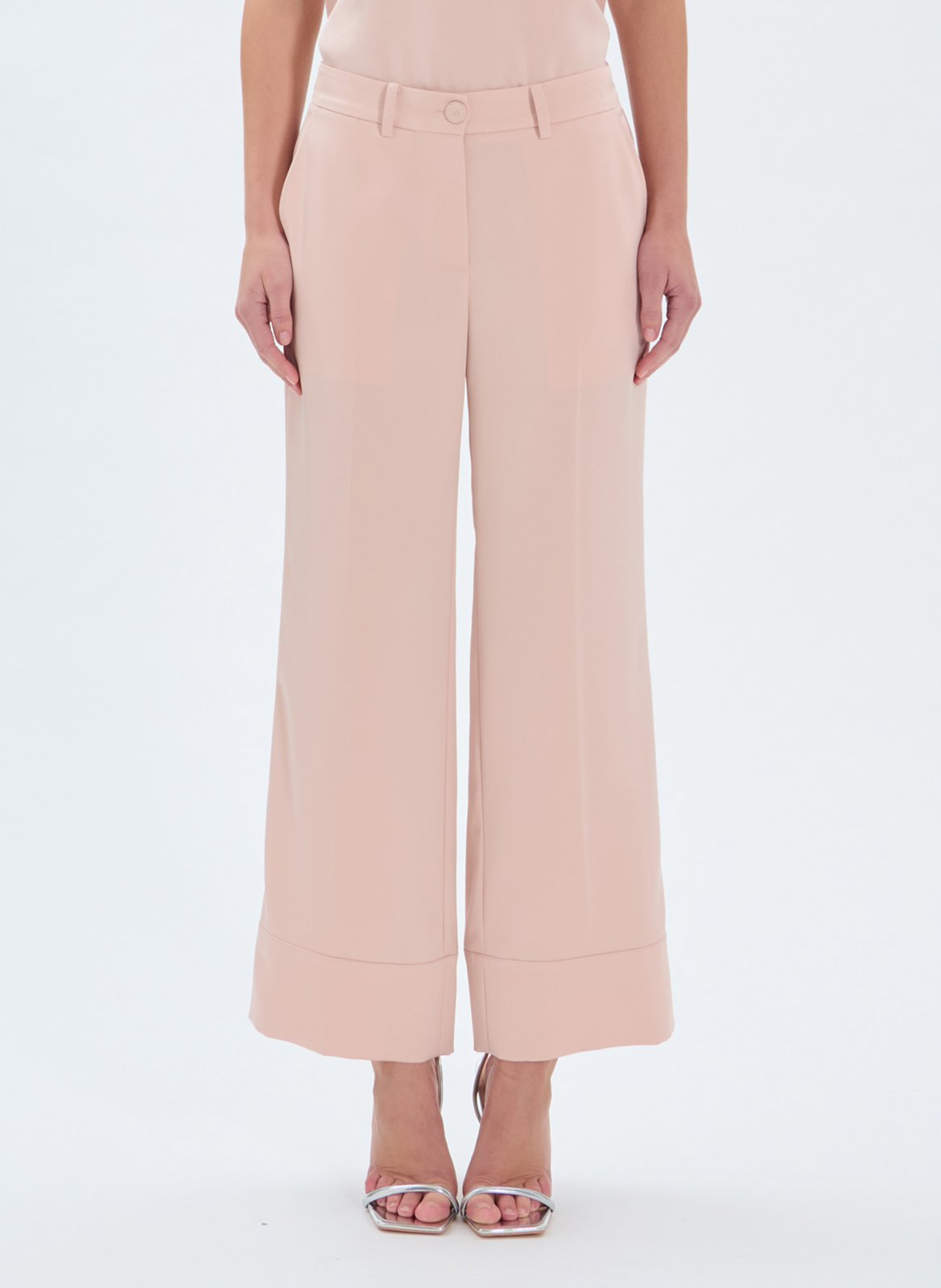 Pantalon droit satiné ZAPA Beige